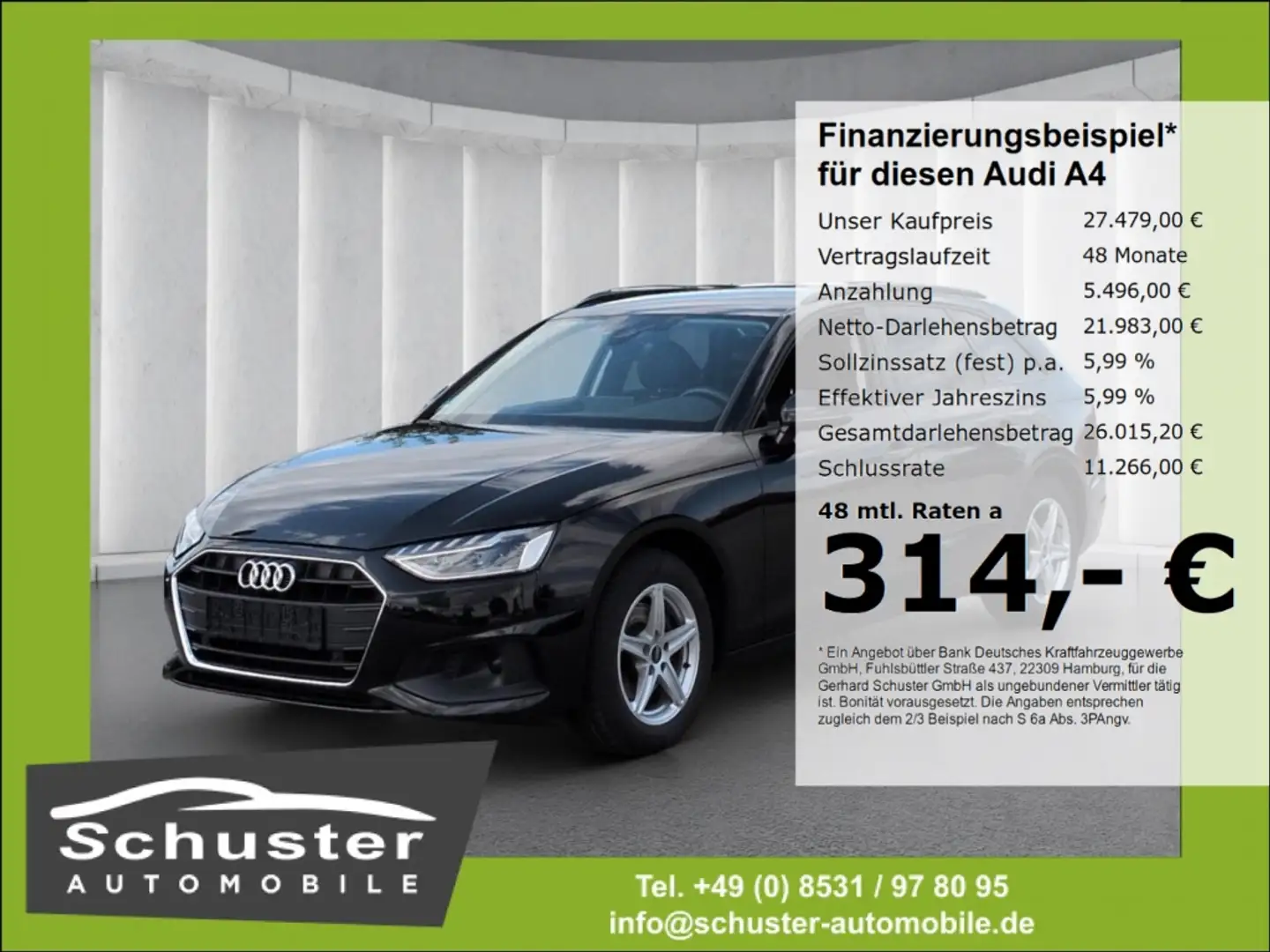 Audi A4 Avant 35TDI*S-tron Matrix-LED 2xMassage Navi Schwarz - 1