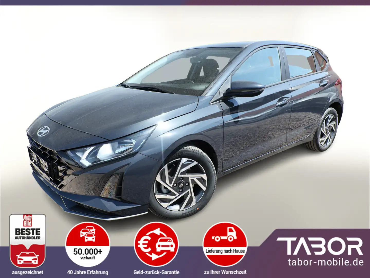Hyundai i20 1.0 TGDI 100 DCT Select Nav SHZ Kam SmartL Grau - 1