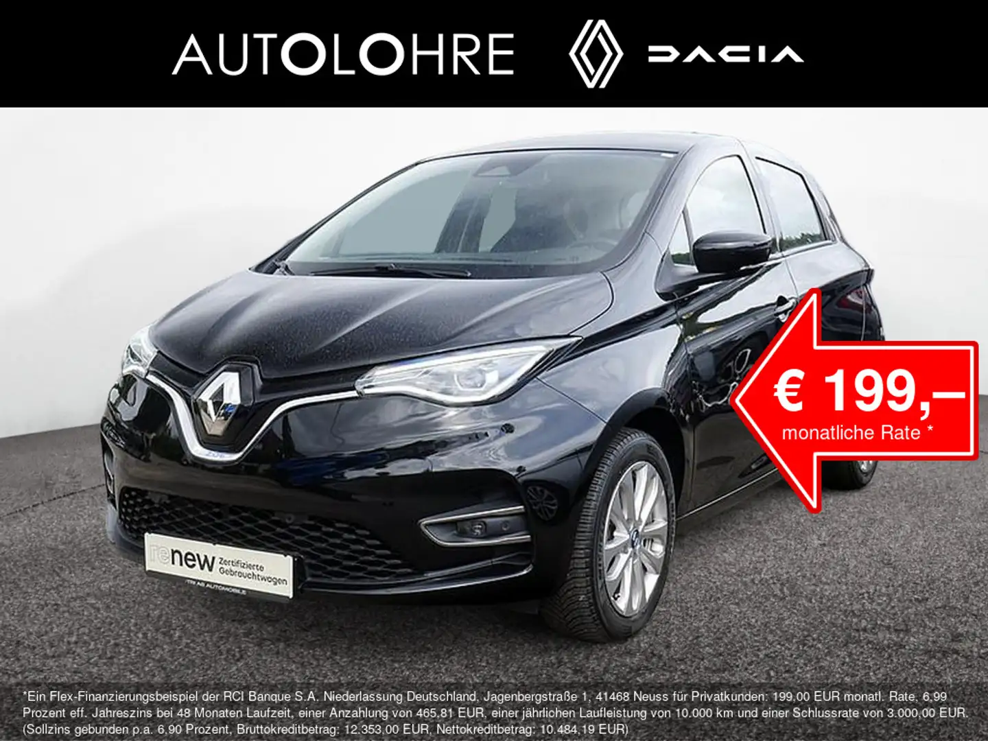 Renault ZOE Experience R135 Z.E.50 PDC SHZ KAMERA LED Schwarz - 1