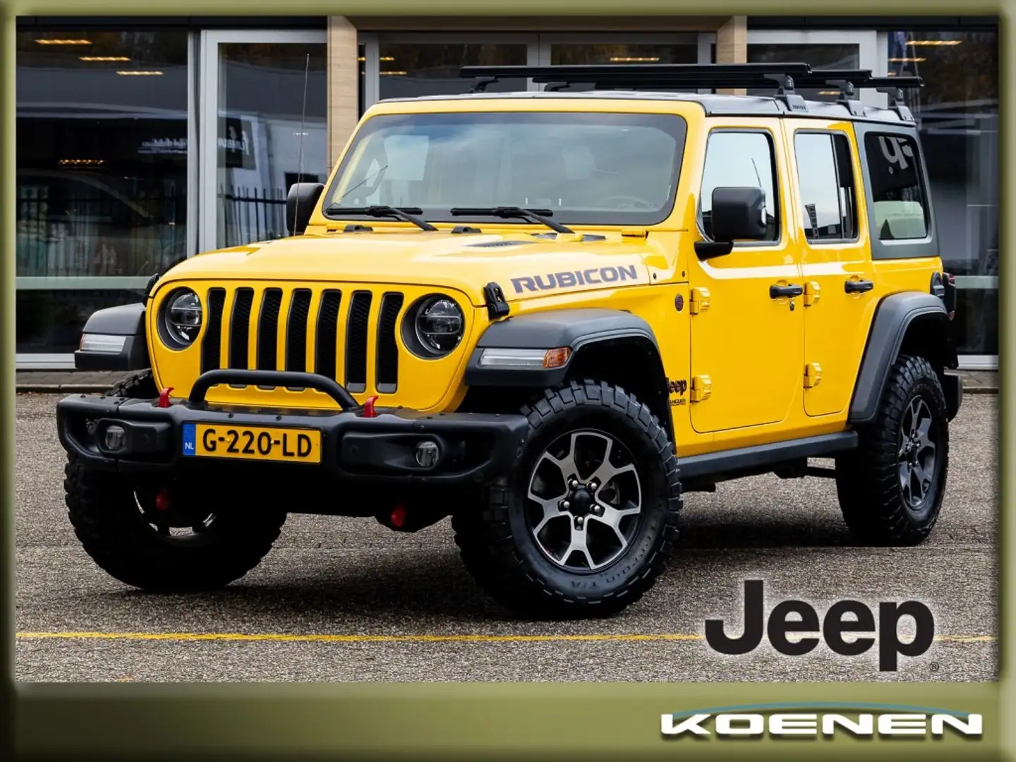 Jeep Wrangler 2.0T RUBICON 4x4 Rhino Rack / Stalen Bumper / Afne Geel - 1