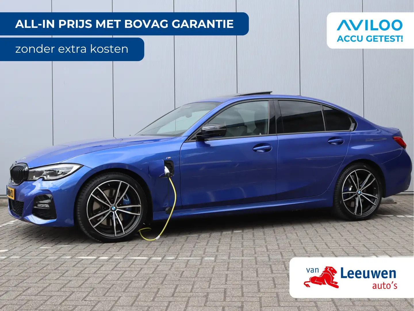 BMW 330 3-serie 330e M-sport | Schuifdak | Leder | H&K | 3 Blauw - 1