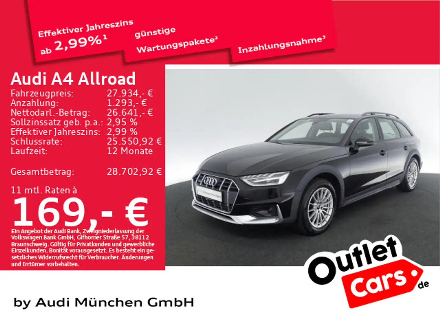 Audi A4 allroad A4 allroad 45 TFSI qu. S tronic AHK/Navi+ Noir - 1