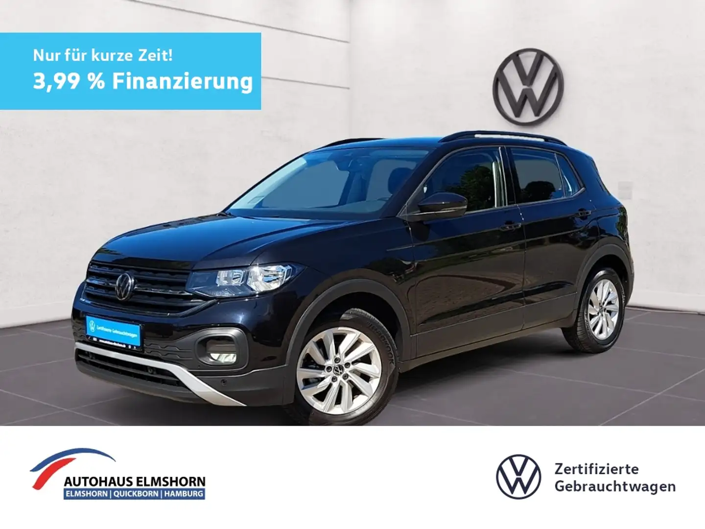 Volkswagen T-Cross Life 1.0 TSI DSG 3,99% NAV APP GJ-REIF PDC KLIMA Nero - 1