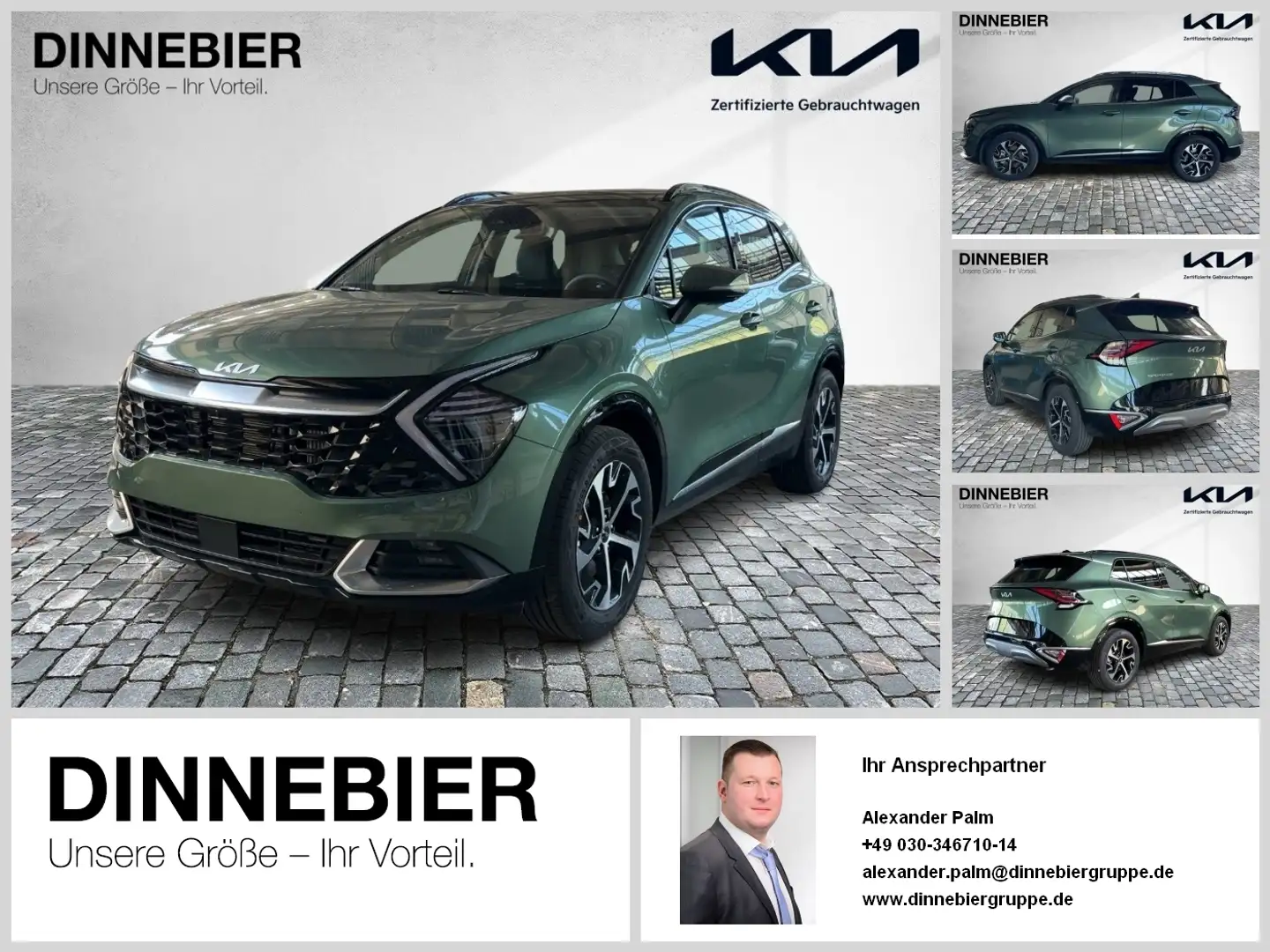 Kia Sportage Spirit 1.6T AWD+LED+360°+Glasdach Vert - 1