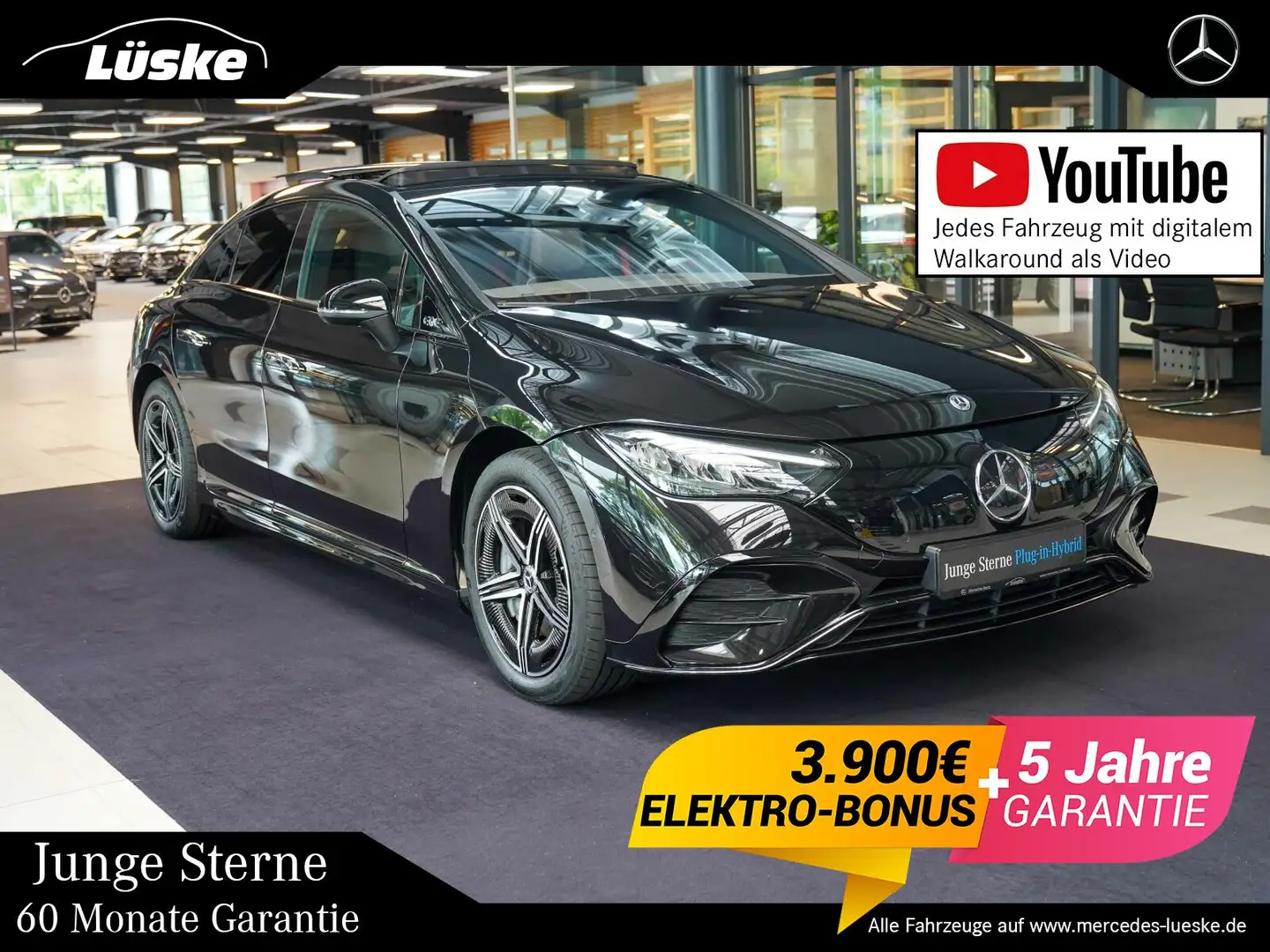 Mercedes-Benz EQE 350 EQE 350 AMG Line Night Pano KEYLESS DISTRONIC Чорний - 1