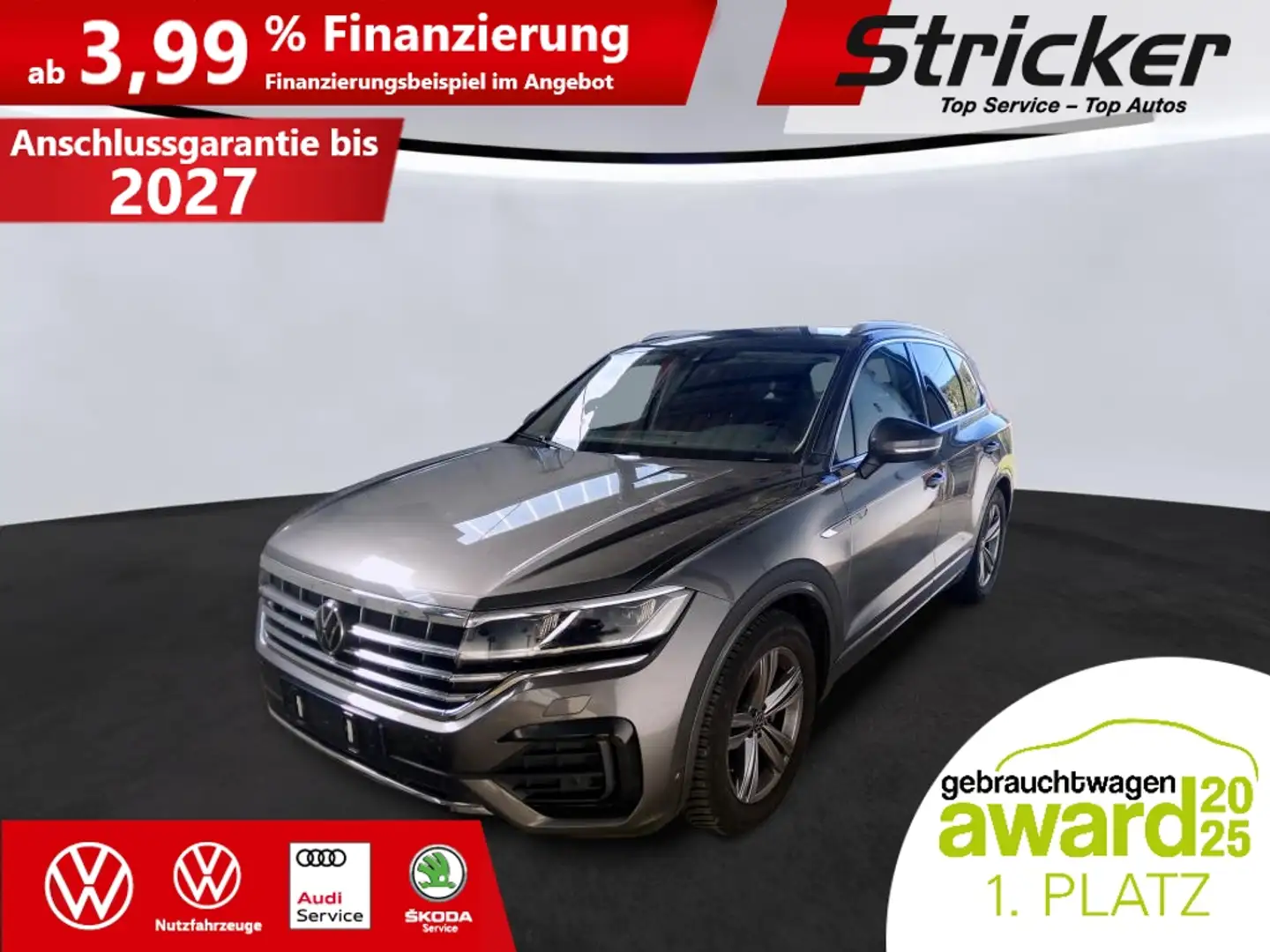 Volkswagen Touareg R-Line 3.0TDI 582,-ohne Anzahlung AHK Luft Travel Silber - 1