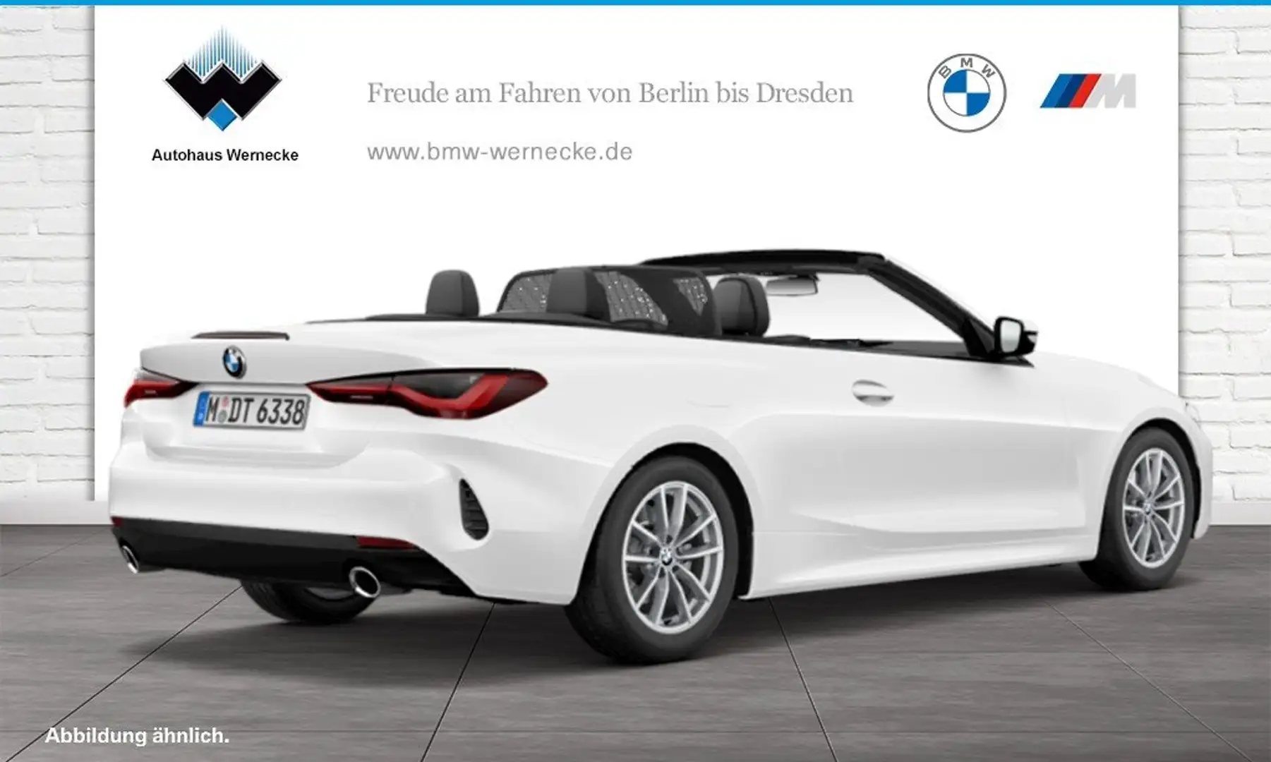BMW 420 i Cabrio HiFi DAB WLAN Tempomat Klimaaut. Biały - 2