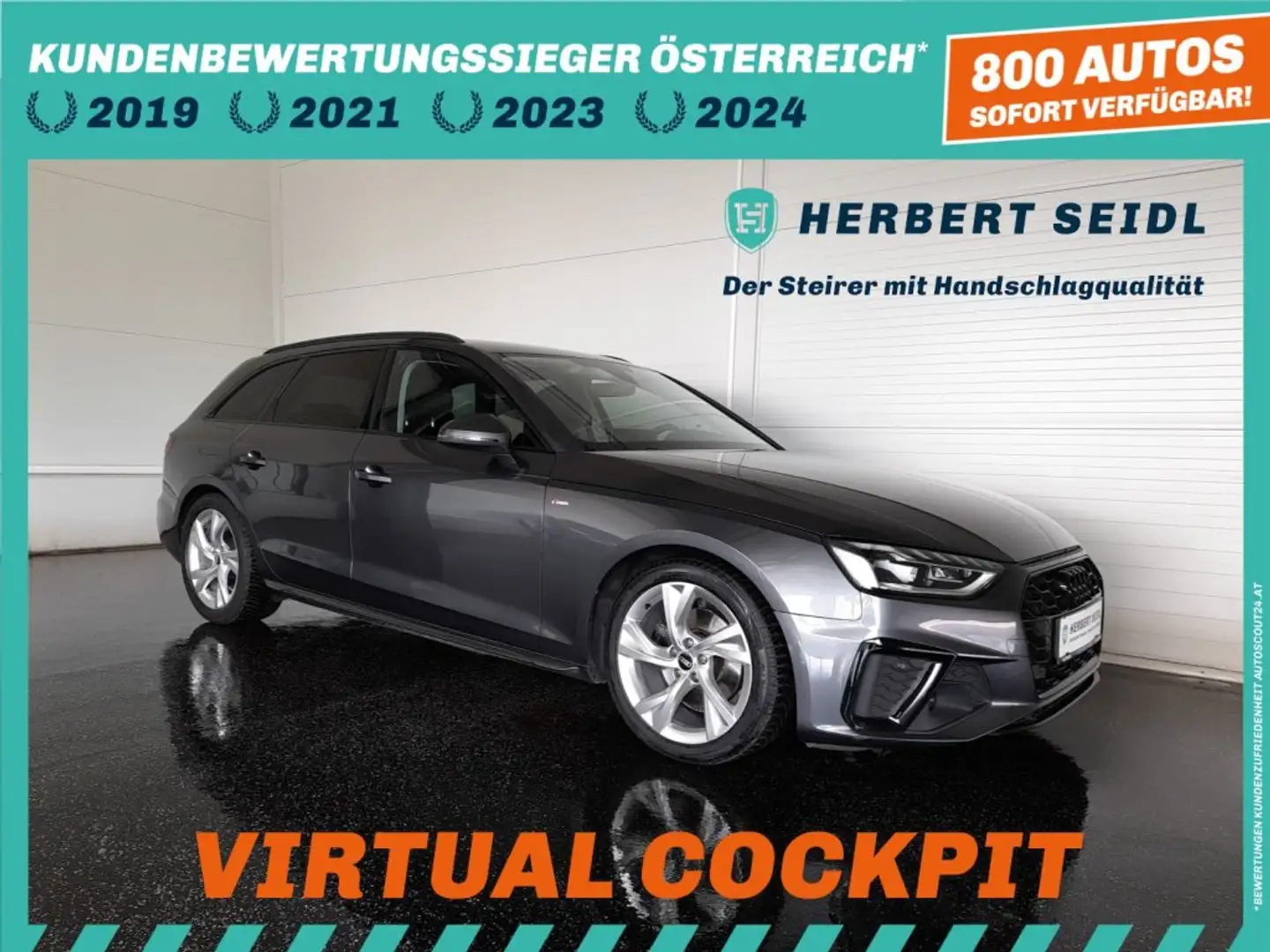 Audi A4 Avant 30 TDI S-LINE S-tr. *VOLL LED / 18 ZOLL / NAVI / VIRTUELL PLUS / VOLLEDER & SHZG / E-KLAPPE* Grau - 1