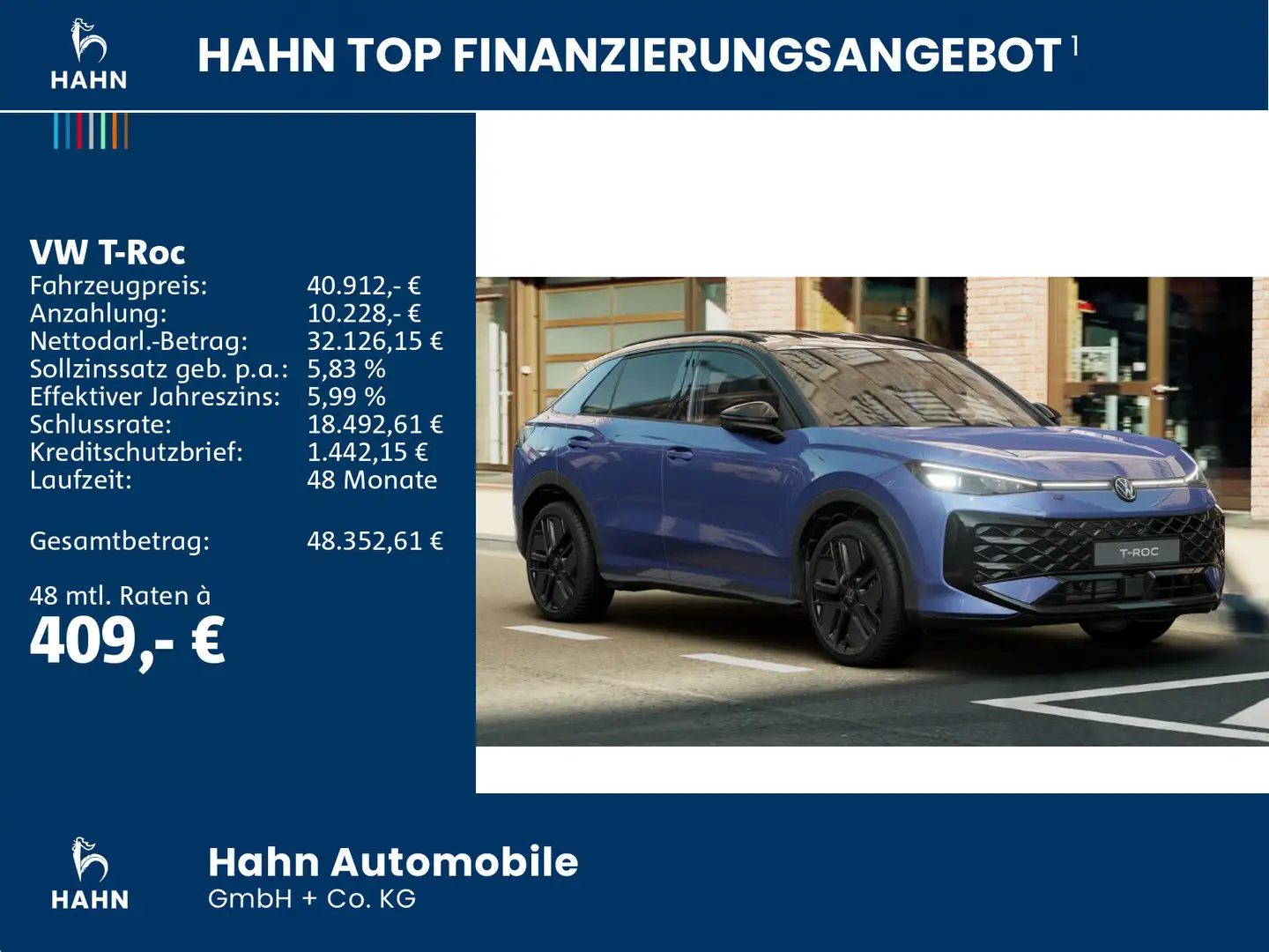 Volkswagen T-Roc R-Line 1.5 l eTSI OPF 110 kW (150 Blau - 2