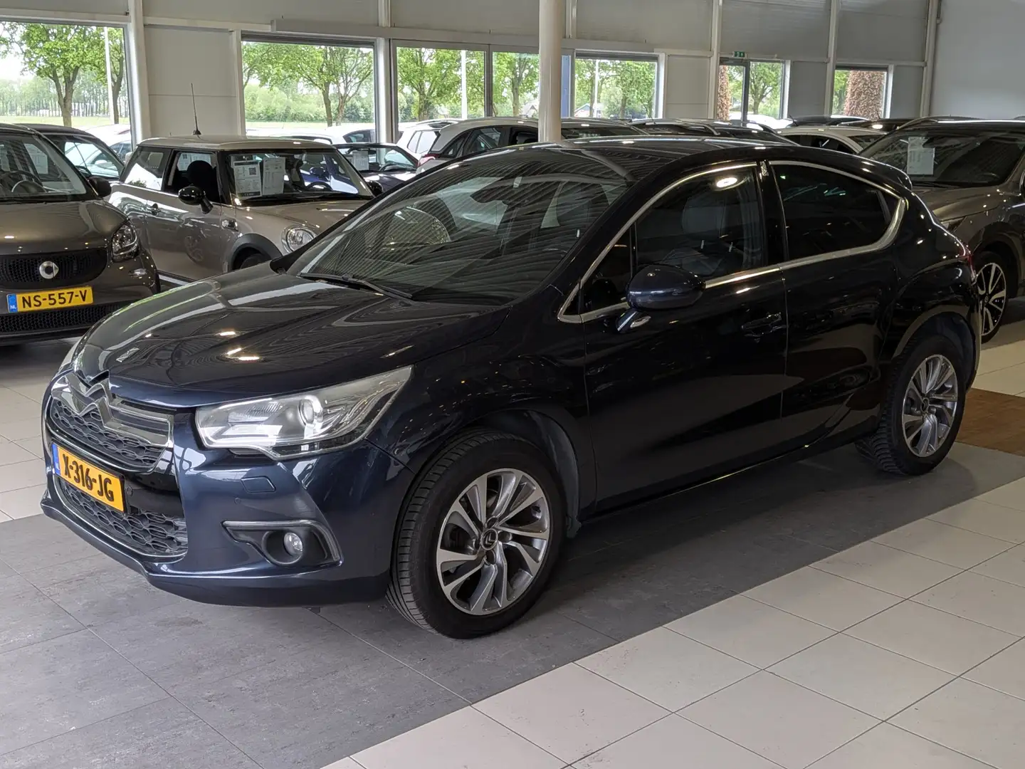 Citroen DS4 1.6 THP So Chic Automaat Airco, Cruise Control, St Blau - 2