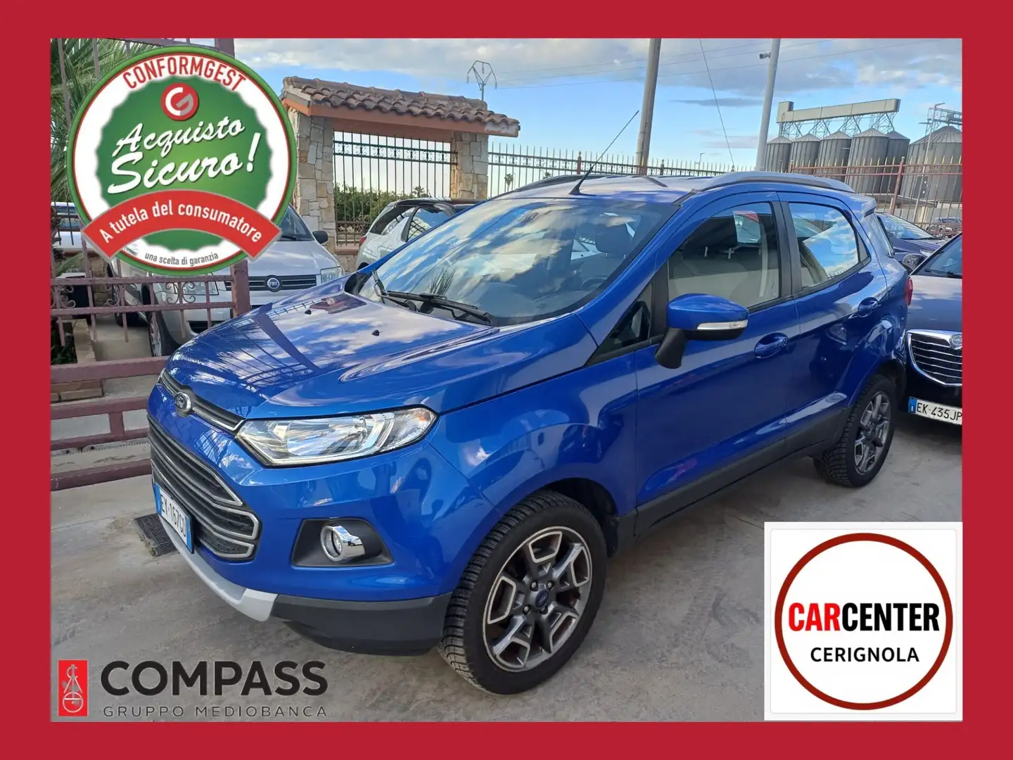 Ford EcoSport 1.5 TDCi 90 CV Titanium Bleu - 1