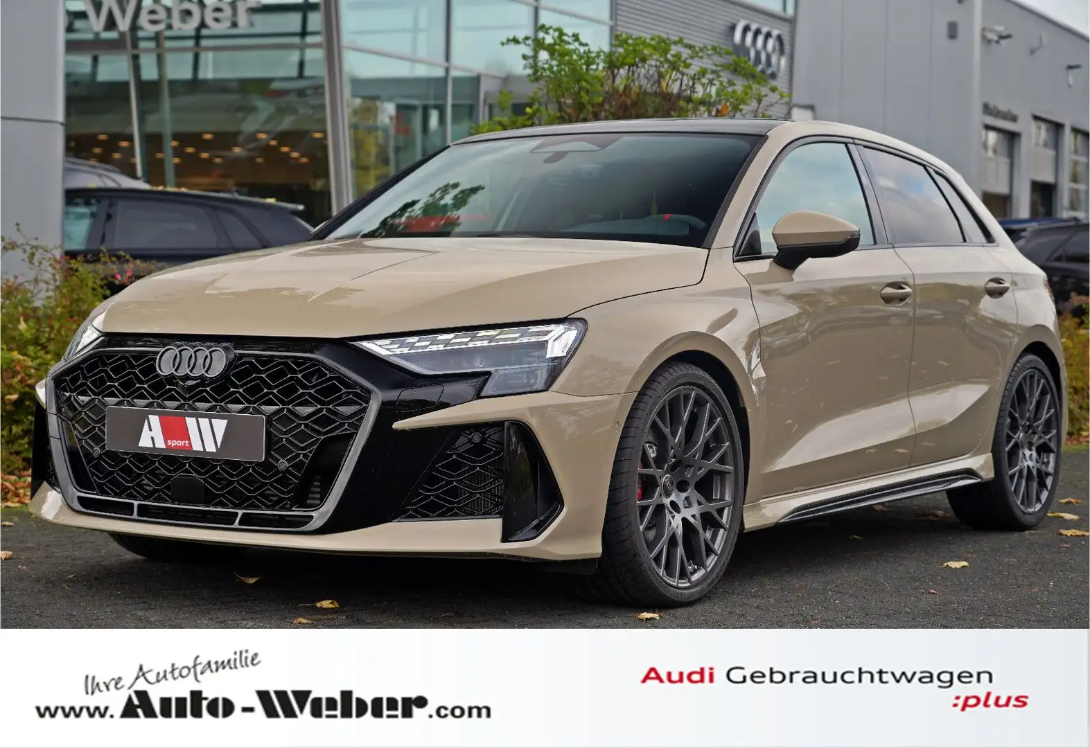 Audi RS3 SPORTBACK MOCHA LATTE 280 SCHALE MATRIX HUD Beige - 1