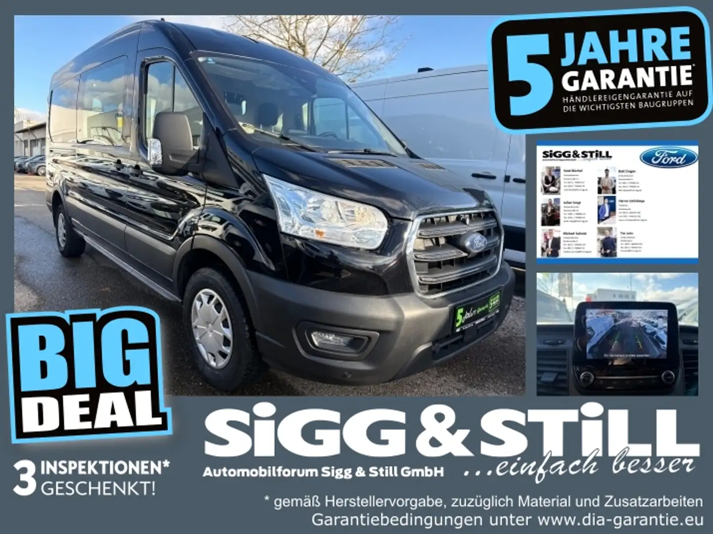 Ford Transit 350 L3 RWD Trend AT AHK*NAVI-APP*SHZ*PDC*C Noir - 1