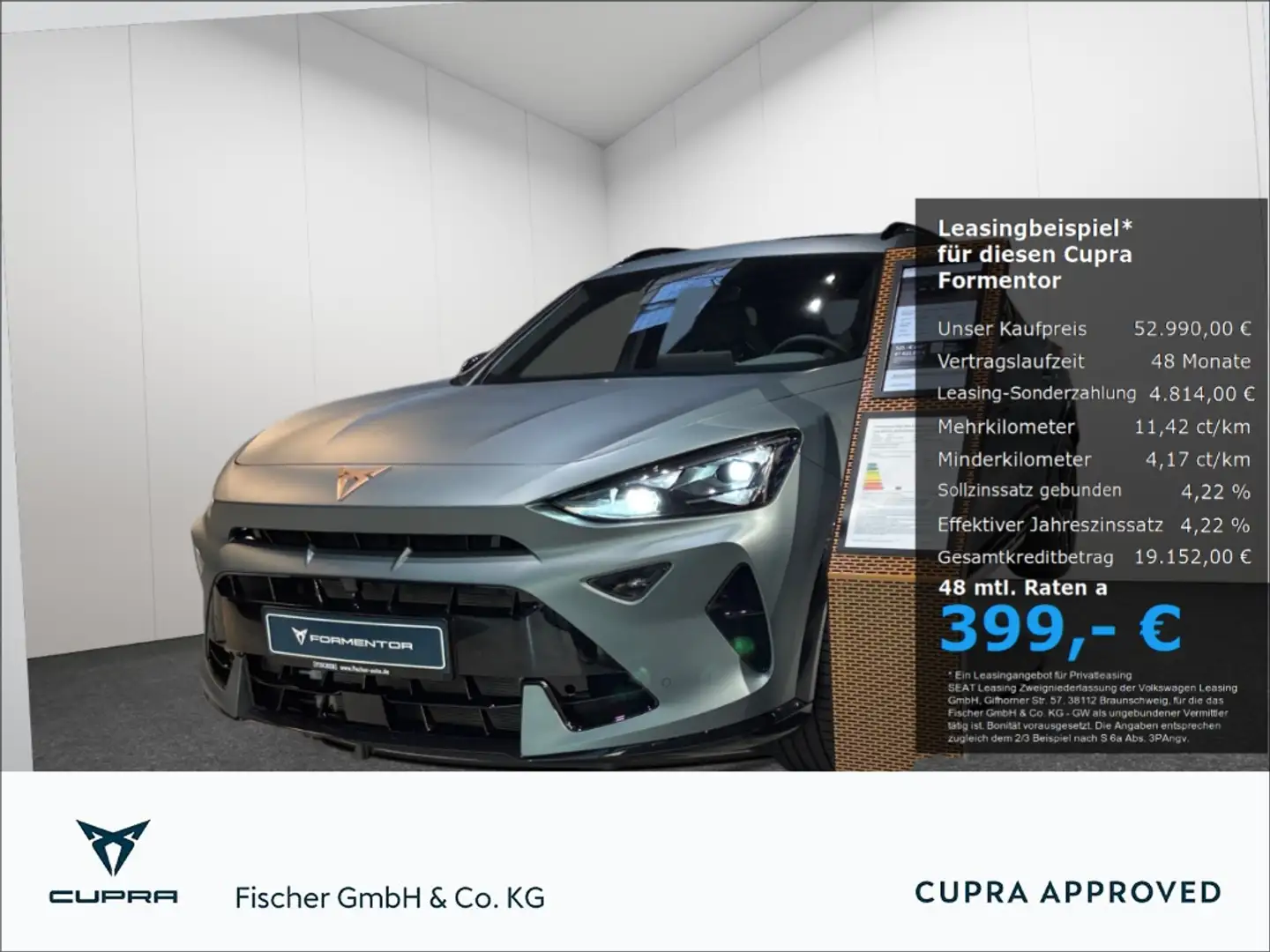 CUPRA Formentor 2.0TSI 4Drive DSG VZ Extreme Matrix AHK Navi Rear Grau - 1