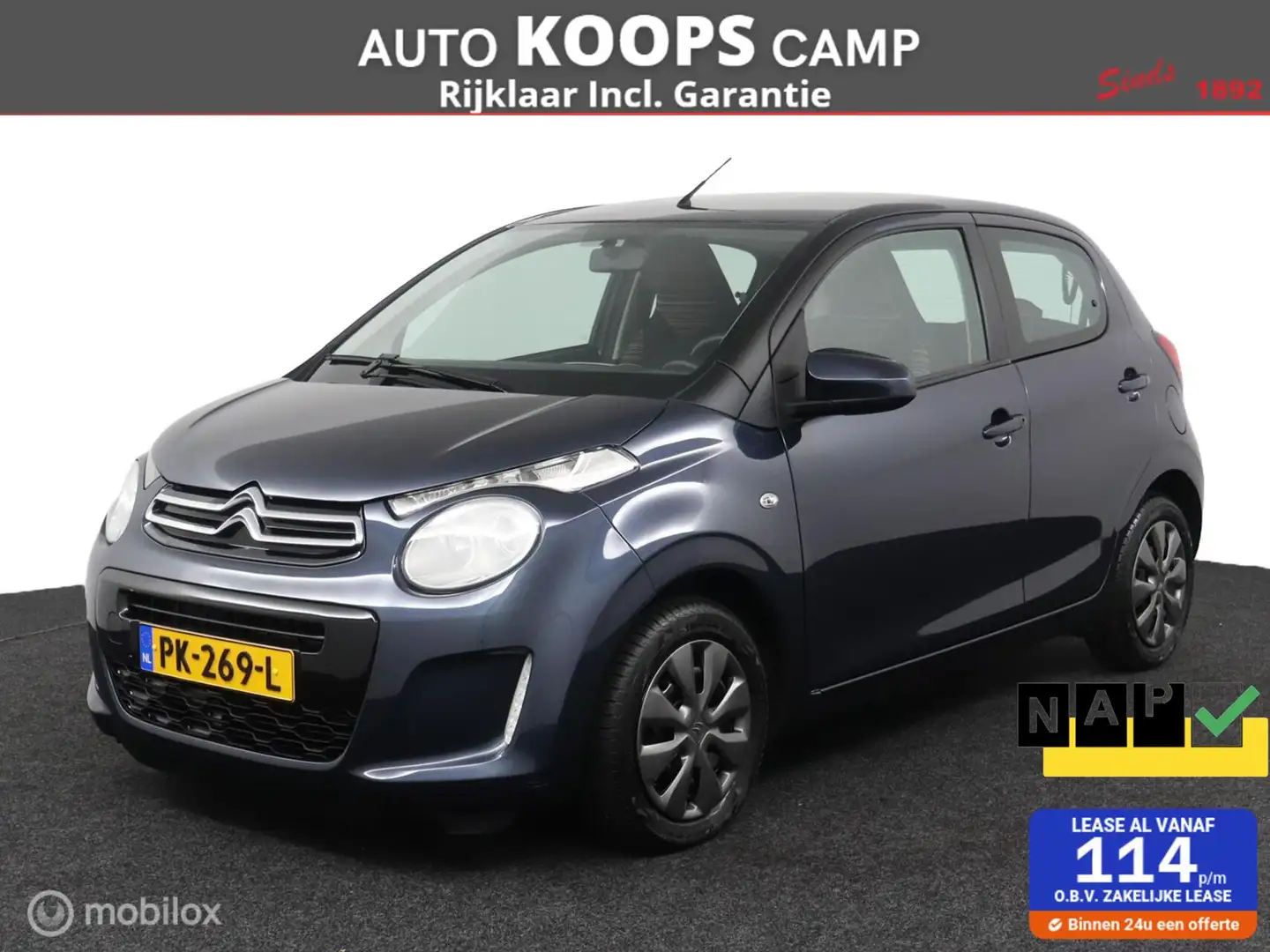 Citroen C1 1.0 e-VTi Airscape Feel 5-Deurs | Airco | Cruise | Azul - 1