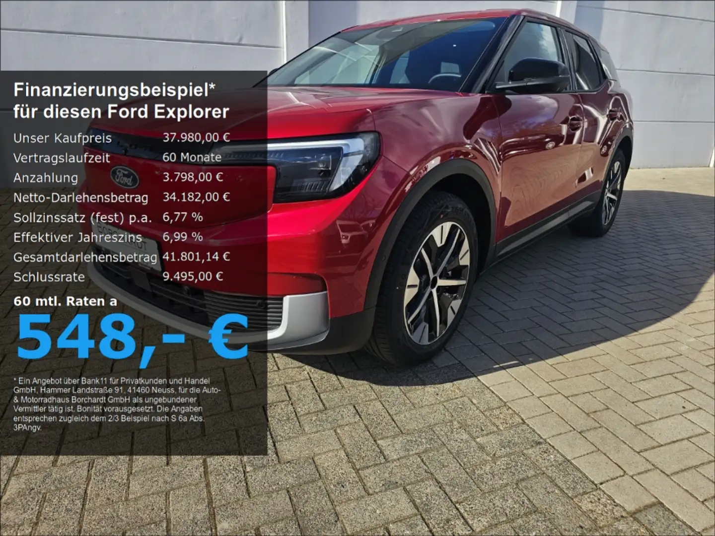 Ford Explorer *204PS*Fahrerassistenz*e-Heck*360°Kamera*ACC*79kWh Rot - 1