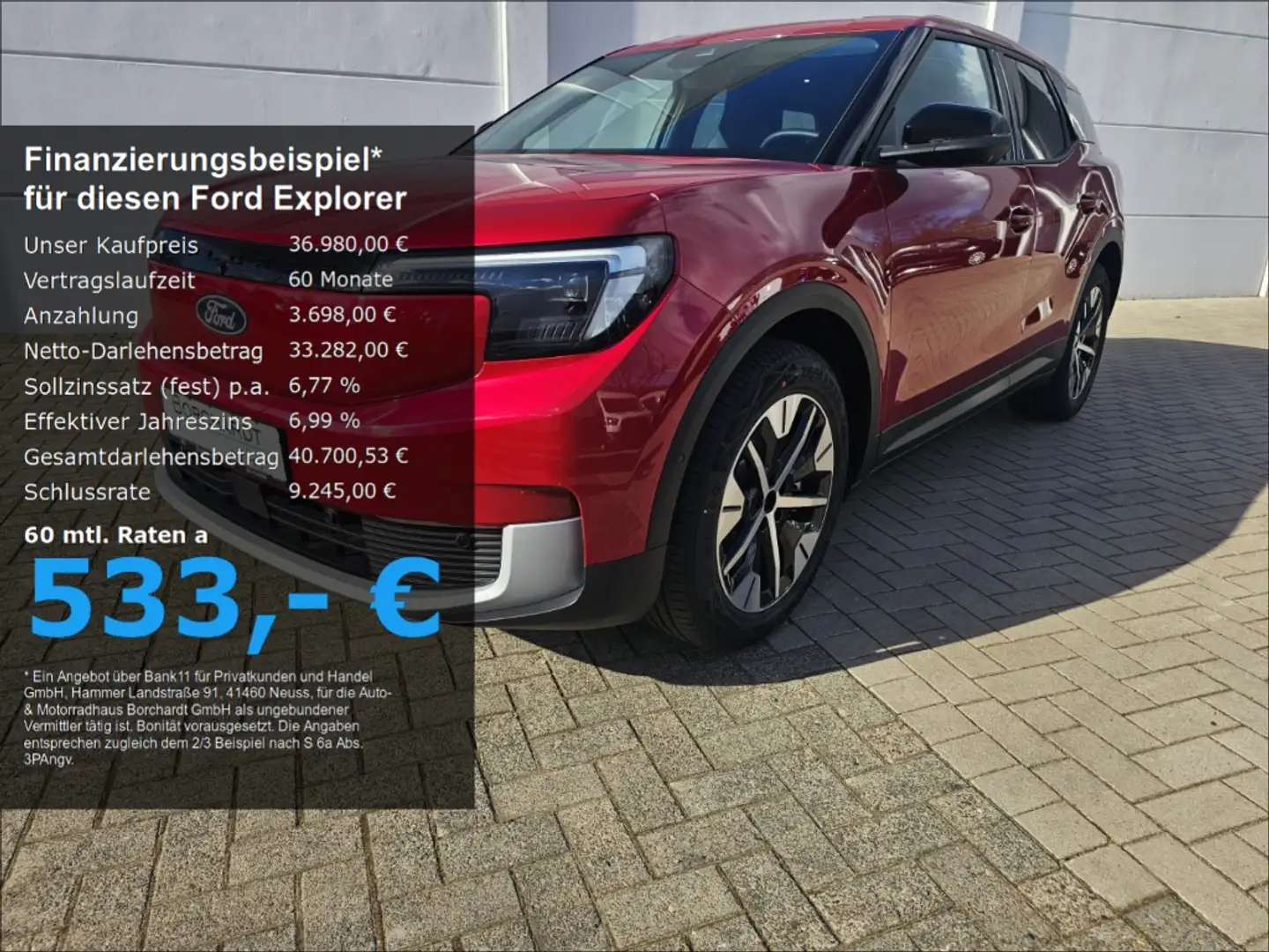 Ford Explorer *204PS*Fahrerassistenz*e-Heck*360°Kamera*ACC*79kWh Rot - 1