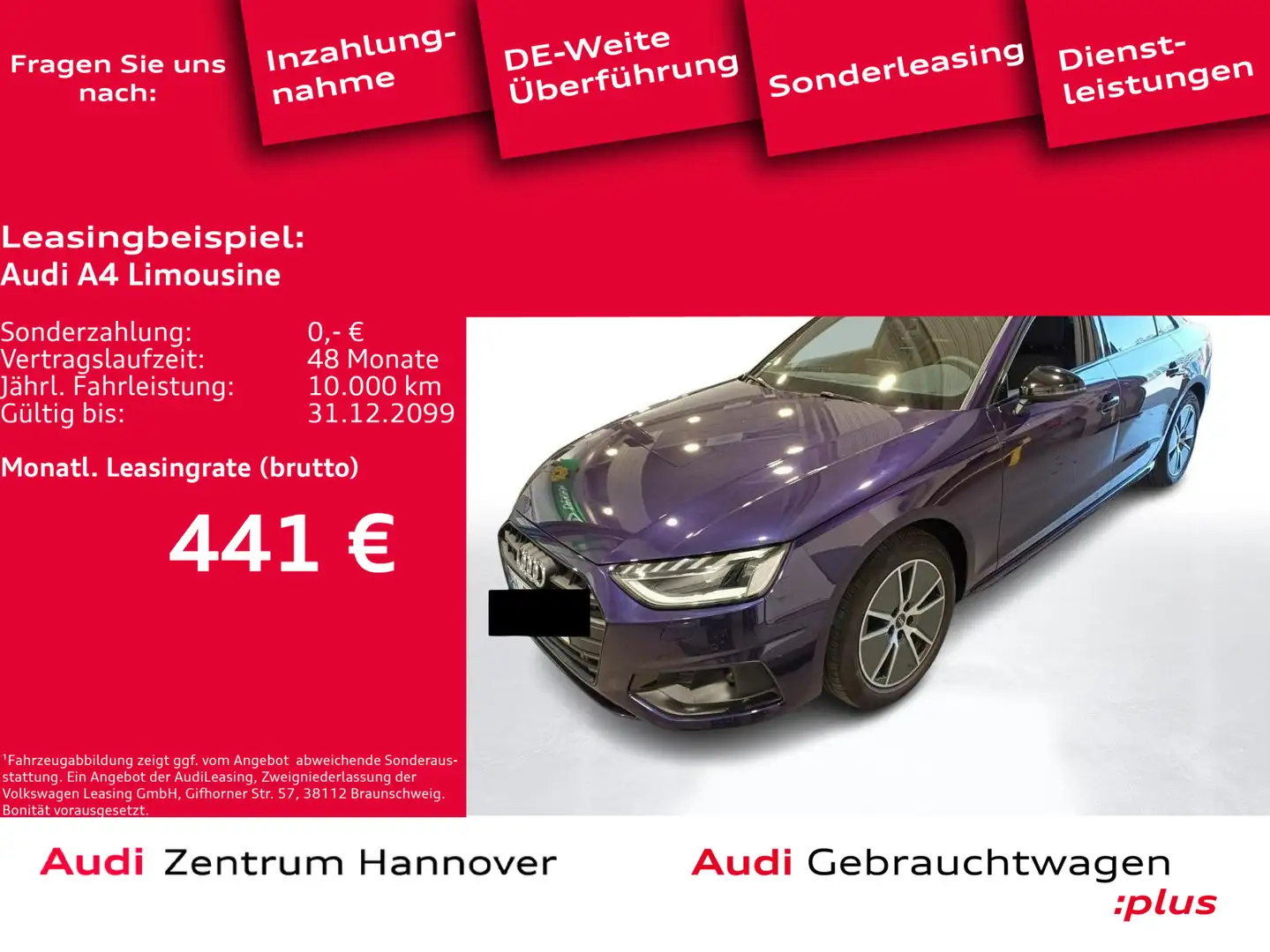 Audi A4 40 TFSI Advanced Matrix B&O Kamera Burdeos - 1