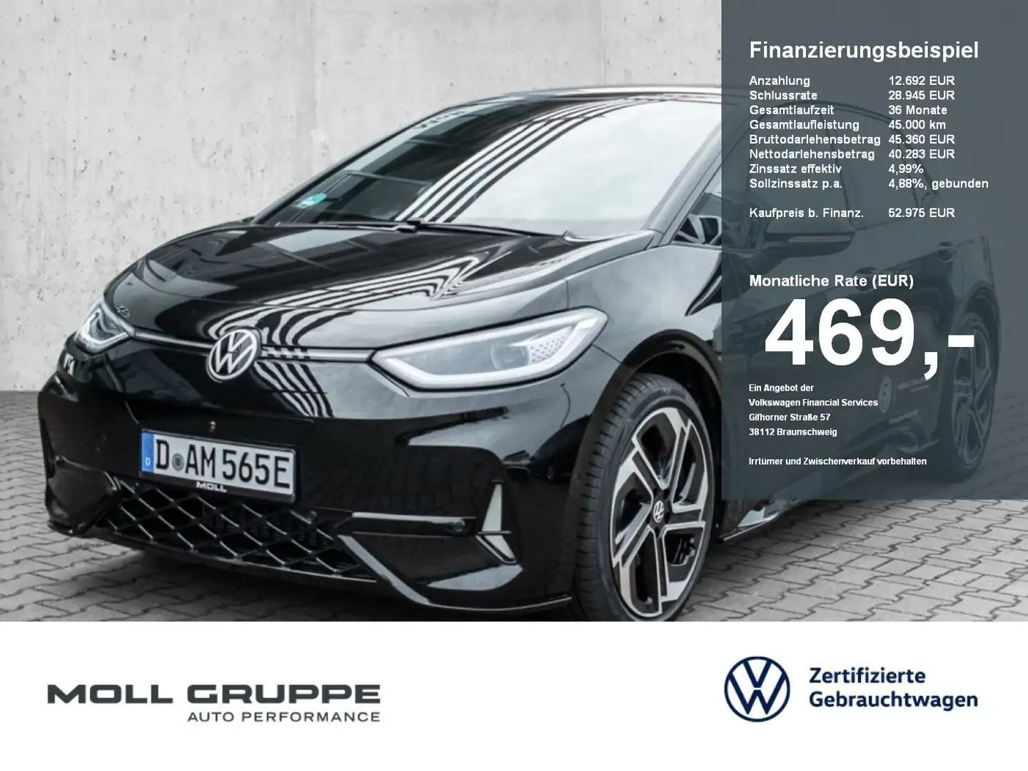 Volkswagen ID.3 GTX MATRIX 2xKLIMA 360 ACC AHK AUT FLA KAM Zwart - 1