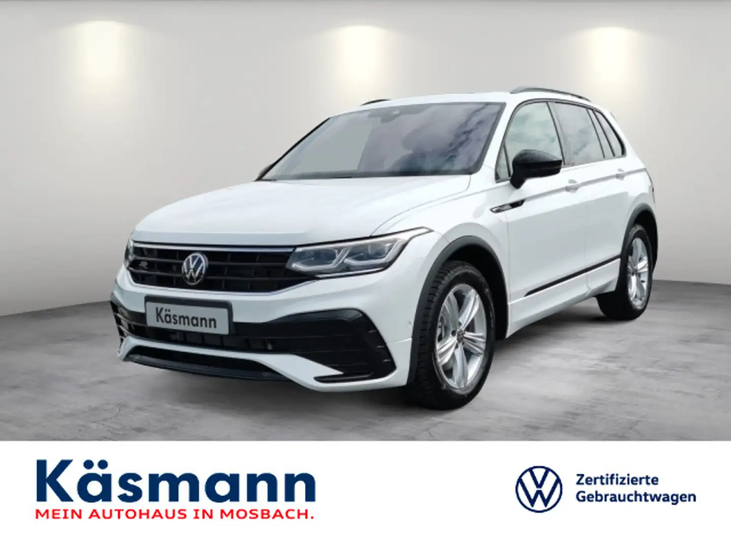 Volkswagen Tiguan R-Line 2.0TDI 4M AHK PANO H&K 360 MATRIX Weiß - 1