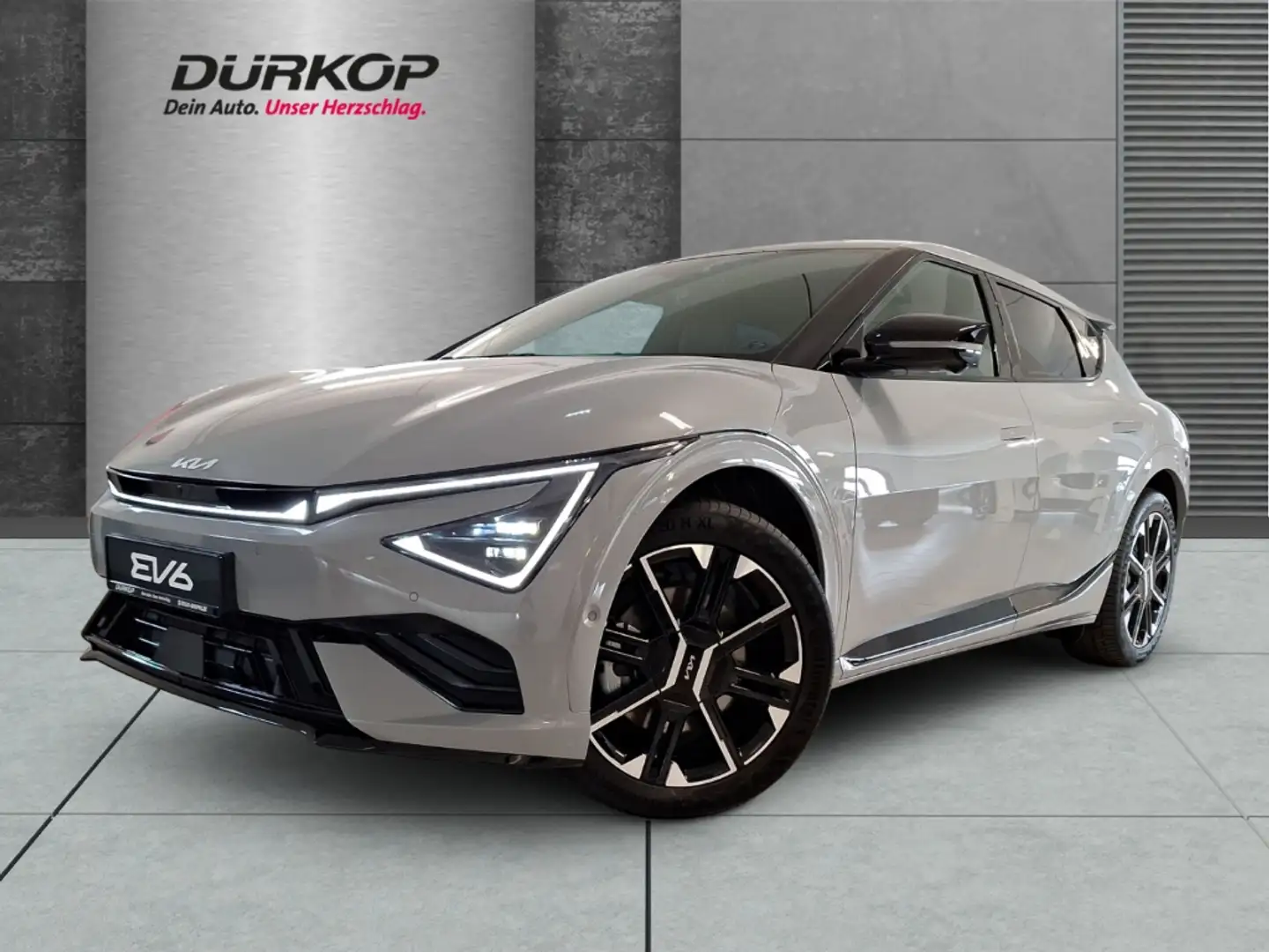 Kia EV6 GT LINE 84kWh Allrad StandHZG DriveWise-Park El. P Gris - 1