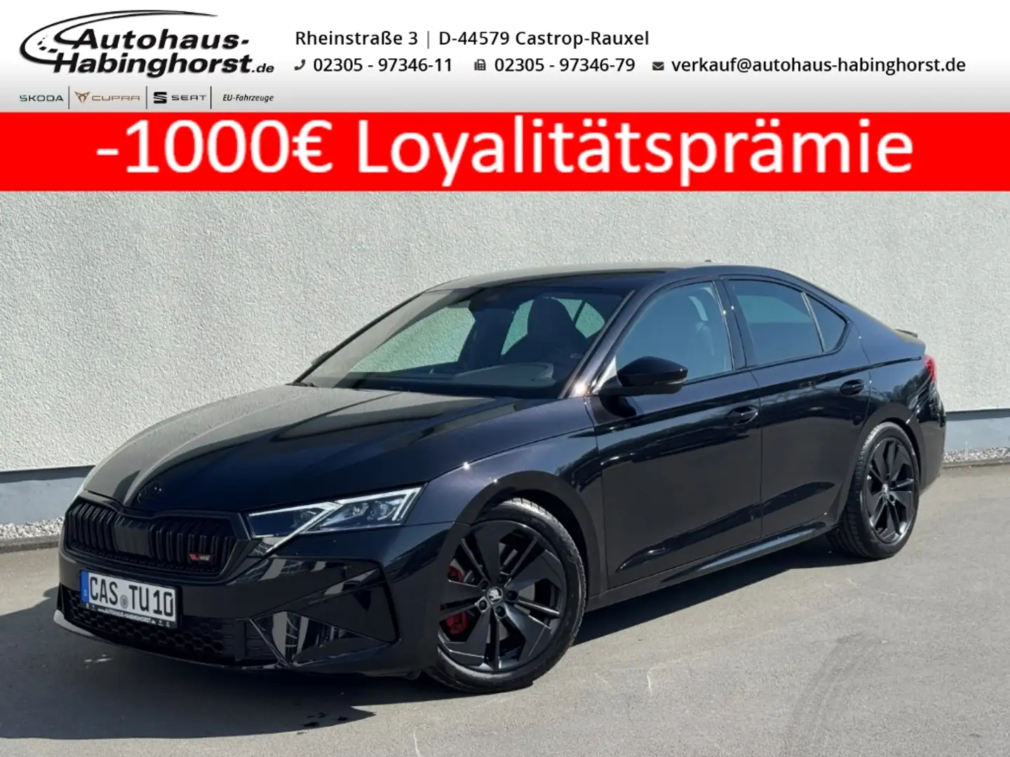 Skoda Octavia IV 2.0 TSI DSG RS AHK Standhzg Canton Navi 18Alu H Schwarz - 1