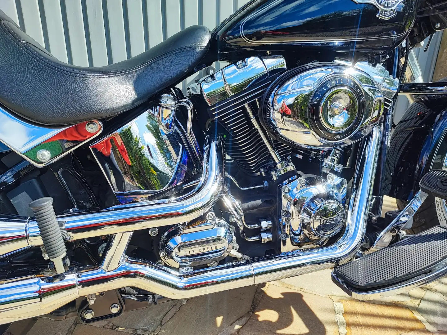 Harley-Davidson Fat Boy FLSTF 103 cubic 19956 kms 2014 Zwart - 2