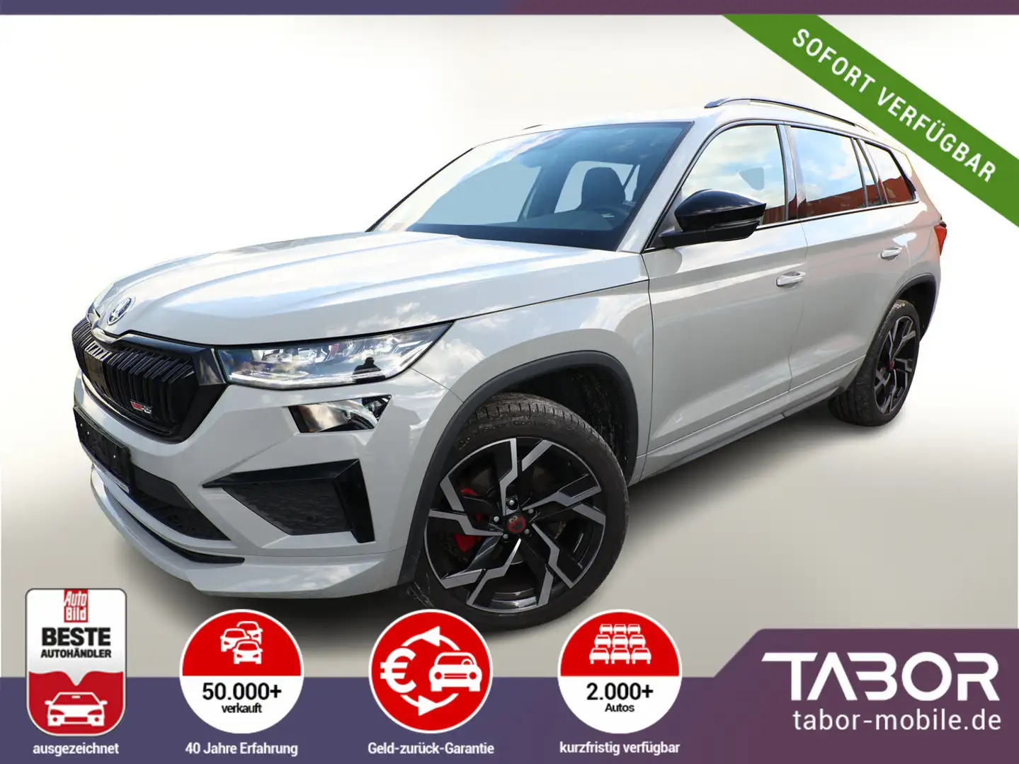 Skoda Kodiaq 2.0 TSI 245 DSG 4x4 RS Pano Nav eHK LaneA Grau - 1