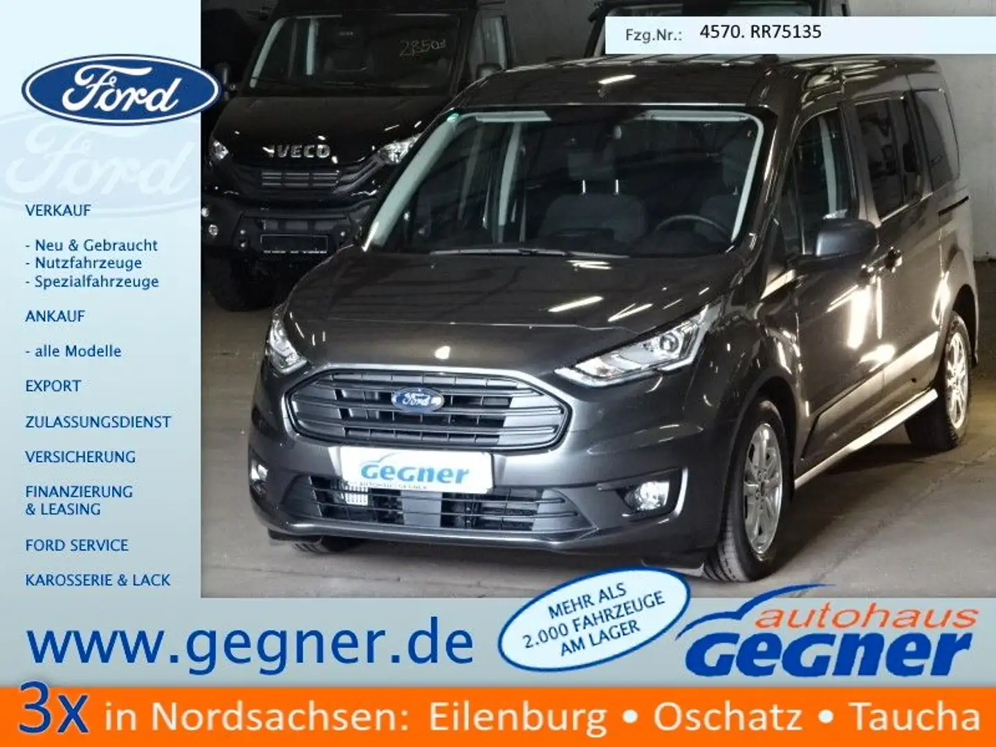 Ford Transit Connect 240L2 Trend Kombi Autom AHK ACC Gri - 1