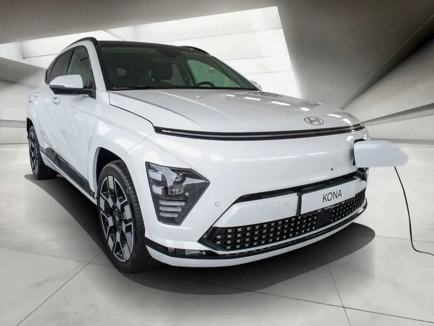 Hyundai KONA Kona EV 64,5 kWH Primi,Sitz-k,Leder,Assi-2.Schie Blanc - 2