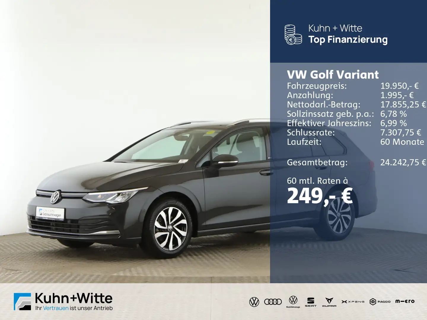 Volkswagen Golf Variant Golf VIII Variant 1.0 eTSI Active *SHZ*RFK*Navi* Grau - 1