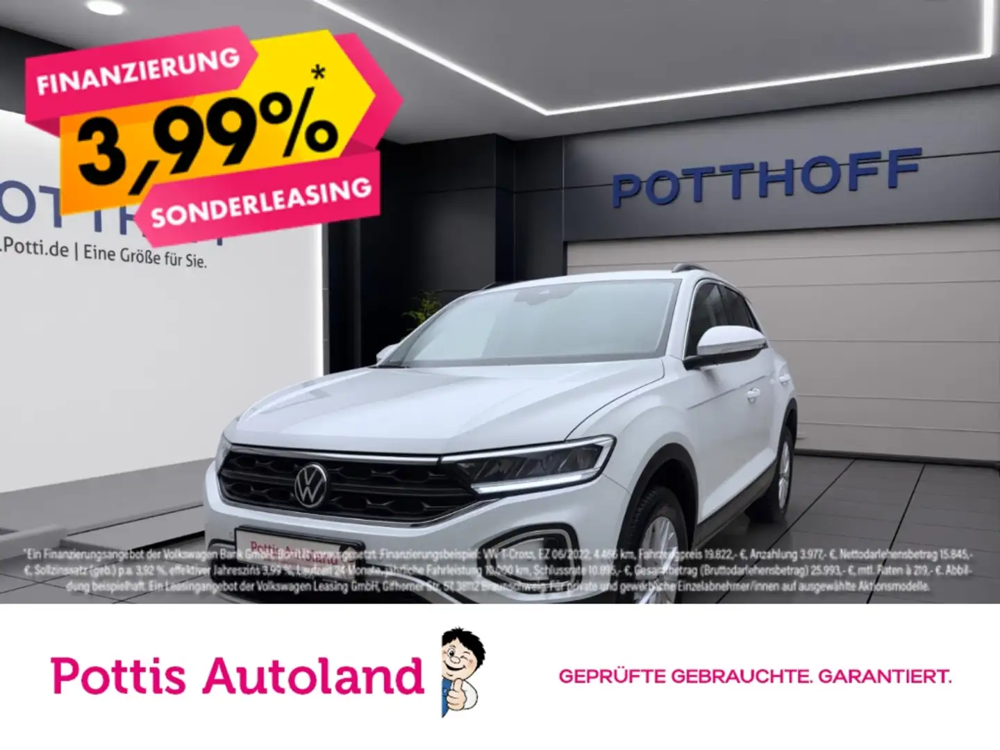 Volkswagen T-Roc 1.0 TSI LIFE NAVI LED APPCONNECT Weiß - 1