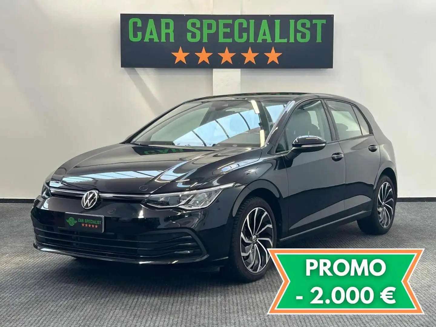 Volkswagen Golf 1.0 eTSI EVO DSG LUCI|NEOPAT.|ACC|LED|PADDLES|17 Чорний - 1