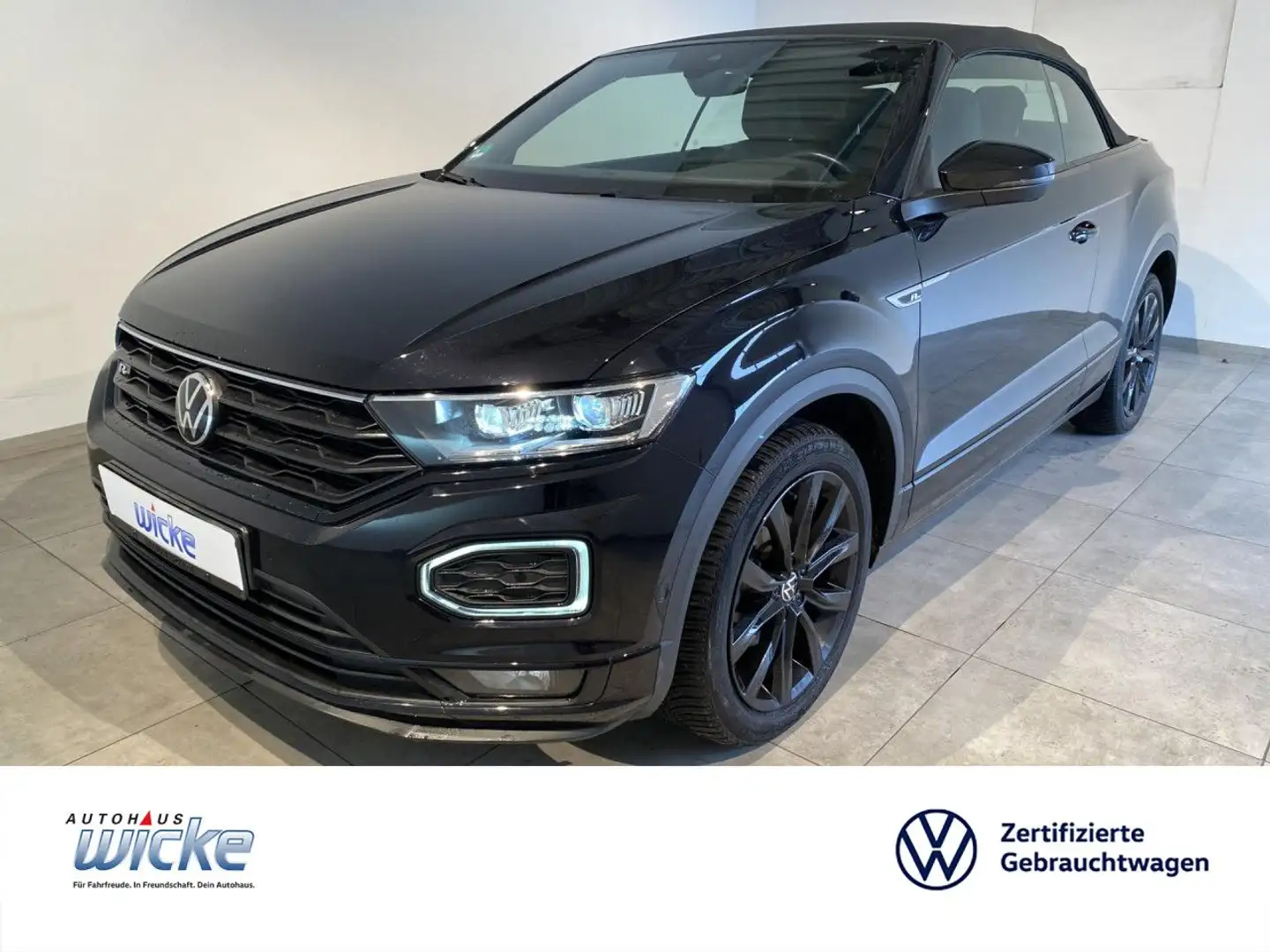 Volkswagen T-Roc Cabriolet 1.5 TSI DSG R-Line NAVI KLIMA AHK Noir - 1
