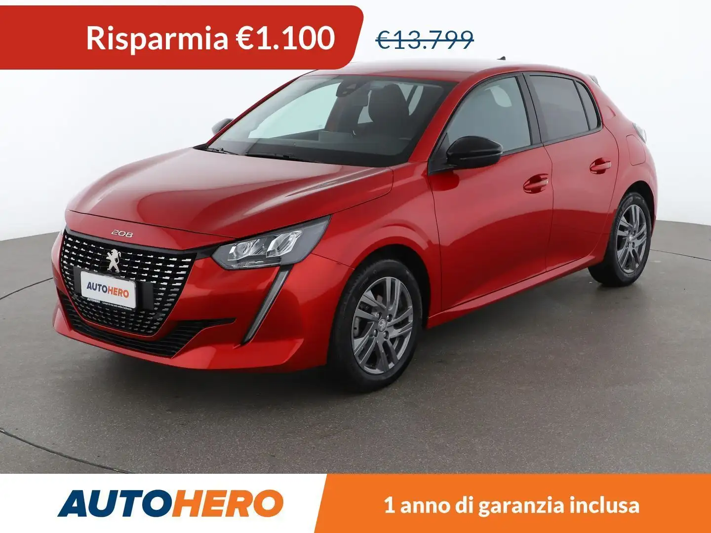 Peugeot 208 1.2 PureTech Active Pack 75 CV Rouge - 1
