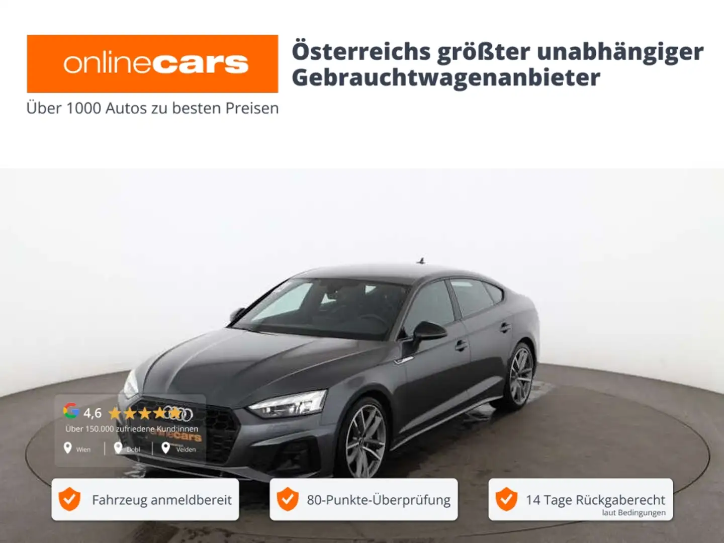 Audi A5 SB 40 TFSI S-Line Aut MATRIX RADAR LEDER NAVI Grau - 1
