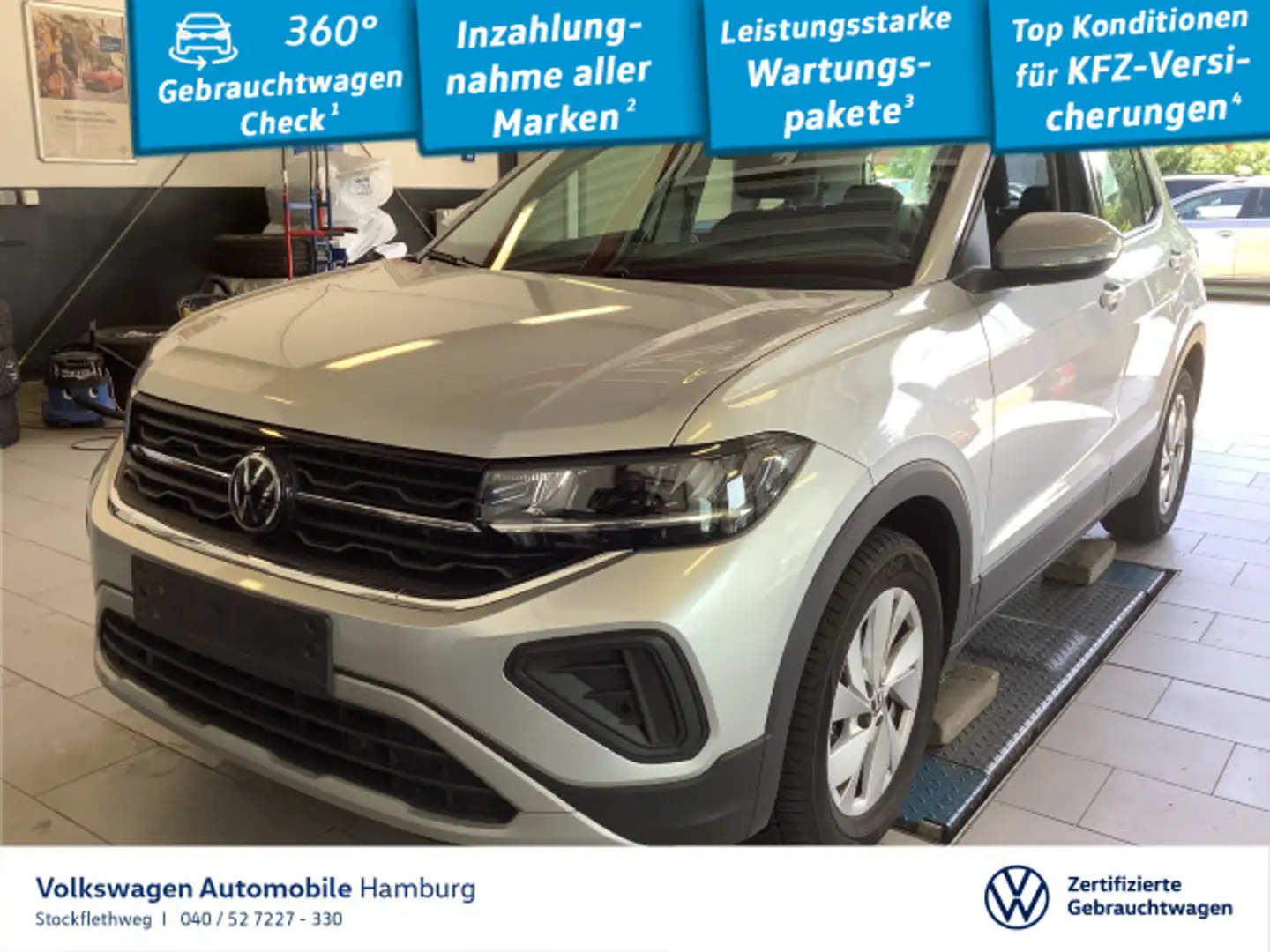 Volkswagen T-Cross 1.0 TSI Life DSG ACC IQ.Drive CarPlay Argent - 1