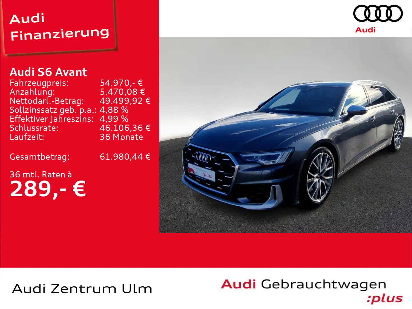 Audi S6 3.0 TDI quattro LED NAV+ KAM E-KLAPPE Grigio - 1