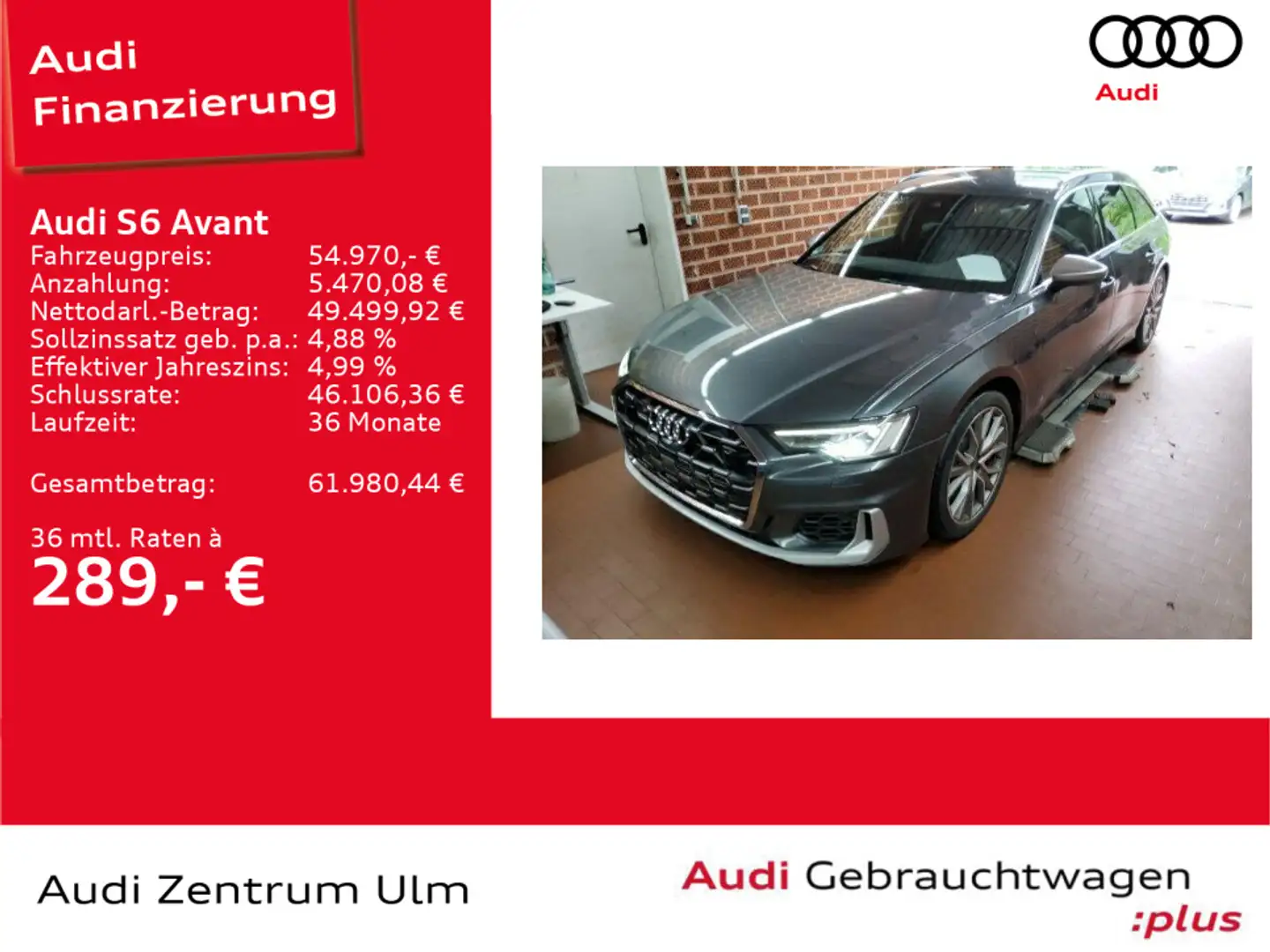 Audi S6 3.0 TDI quattro LED NAV+ KAM E-KLAPPE Grau - 1