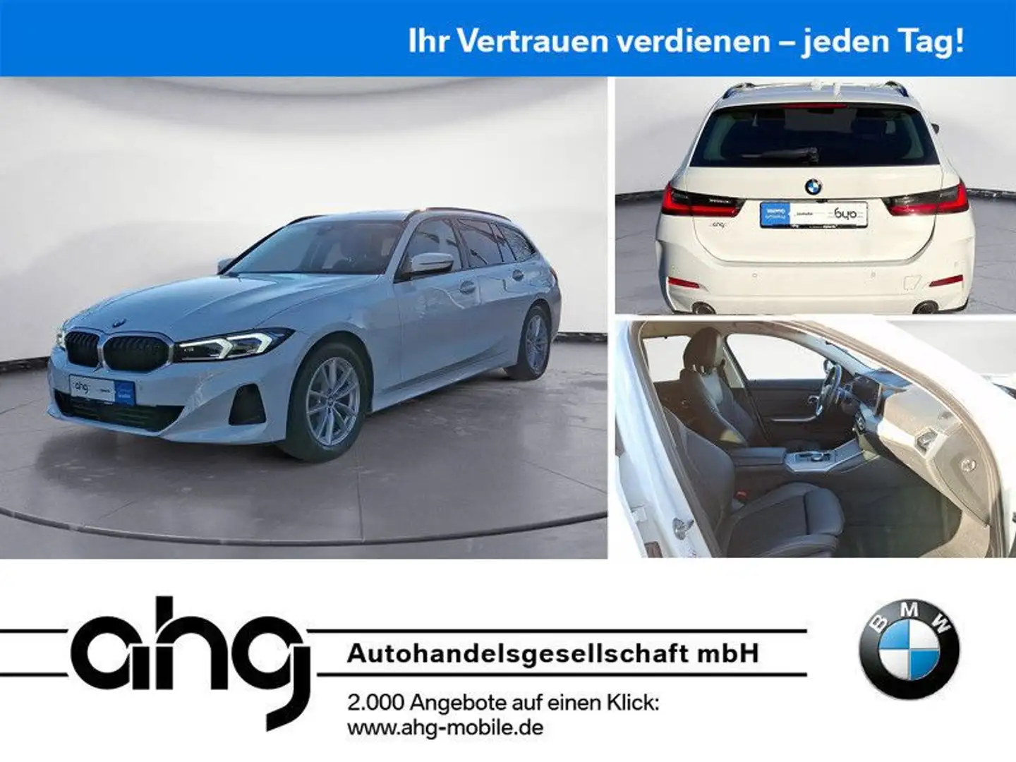 BMW 318 d Touring Aut. HuD Driving Ass. ACC Kamera Weiß - 1
