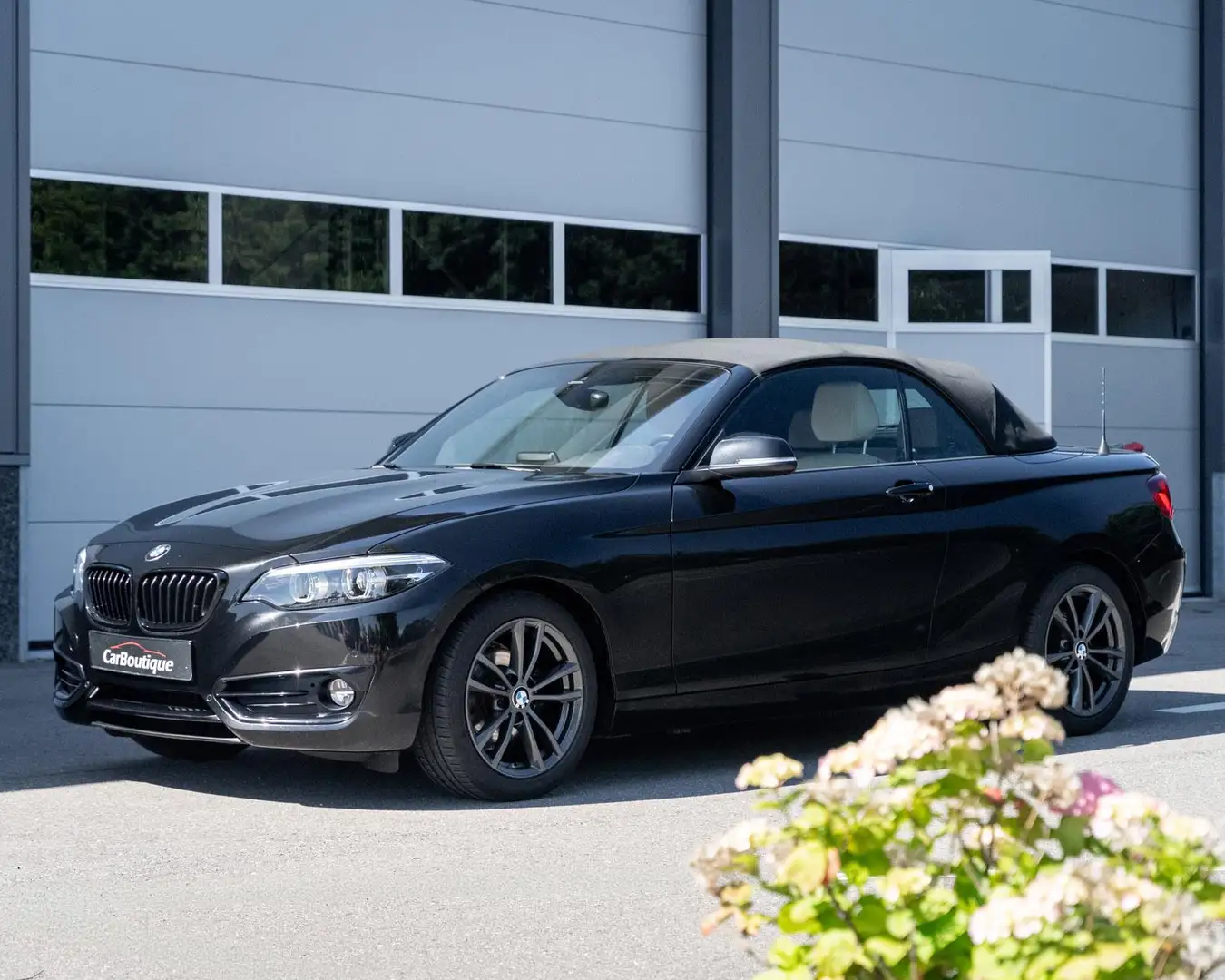 BMW 218 2-serie Cabrio 218i Executive I Leer I Aut I PDC I Zwart - 2