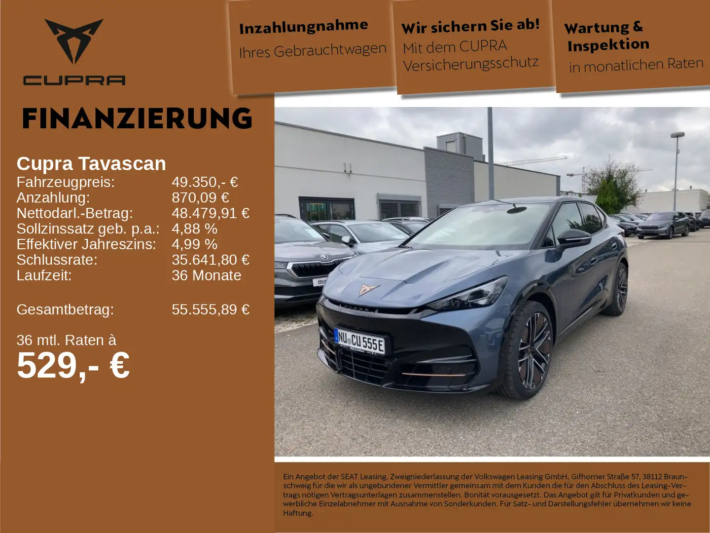 CUPRA Tavascan VZ 4Drive EXTREME HuD PANO WÄPU 360°KAM Blau - 1