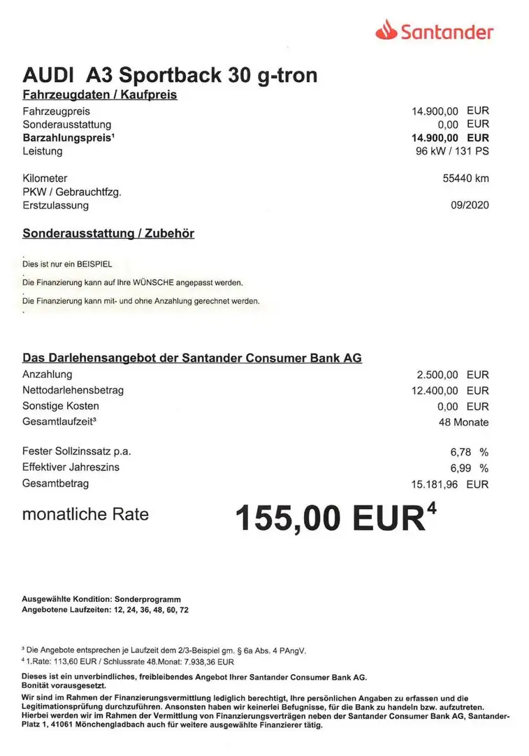 Audi A3 Sportback 30 g-tron AUT/Navi/LED/SHZ Weiß - 2