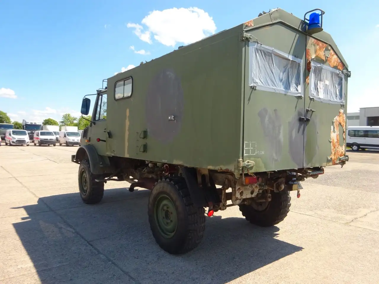Unimog U 1300 L Turbo OM 366 Koffer schnelle Achsen, foto 4