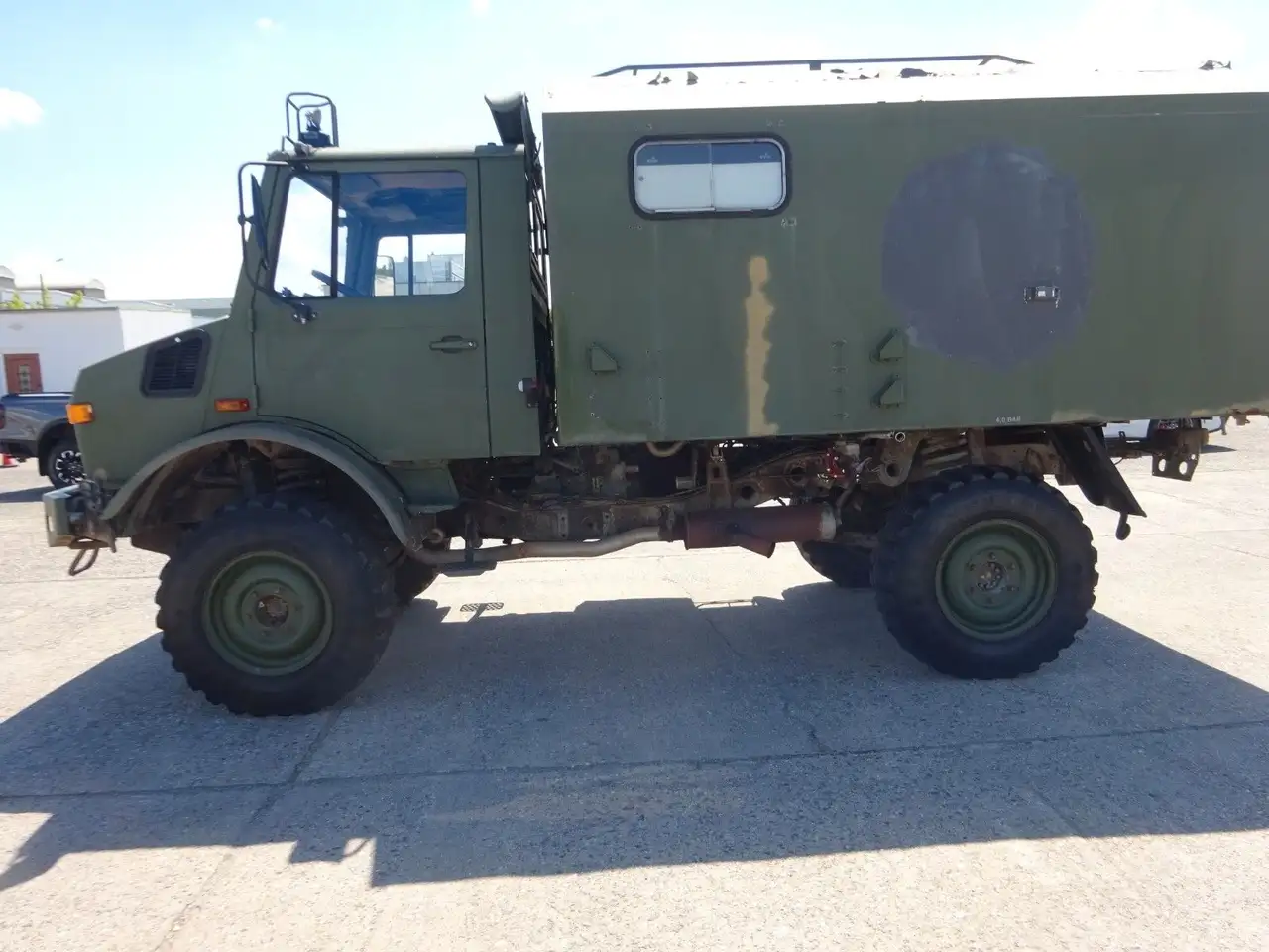 Unimog U 1300 L Turbo OM 366 Koffer schnelle Achsen, foto 3