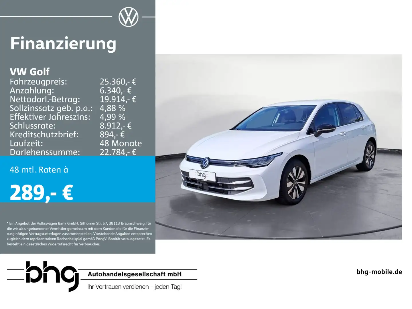 Volkswagen Golf 1.5 TSI Assist ACC AirCareClimatronic LED Blanc - 1