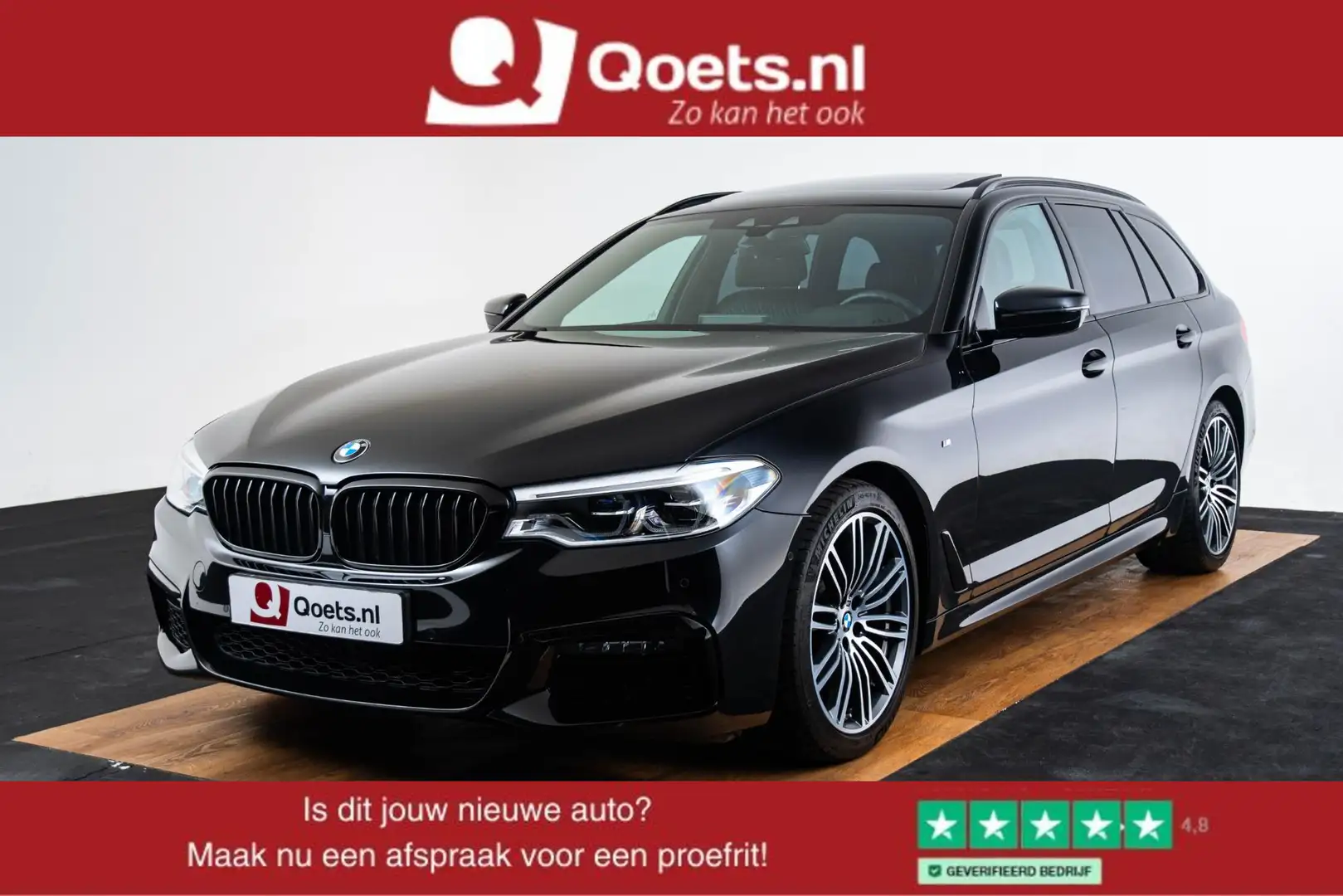 BMW 520 5-serie Touring 520i High Executive Edition M Spor Zwart - 1
