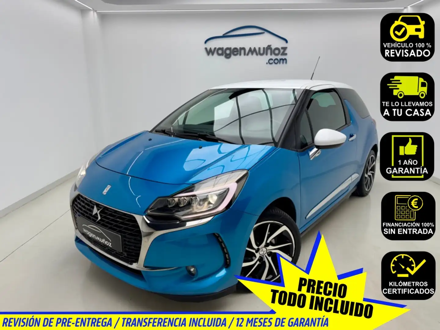 DS Automobiles DS 3 1.6BlueHDi S&S Style 100 Bleu - 1