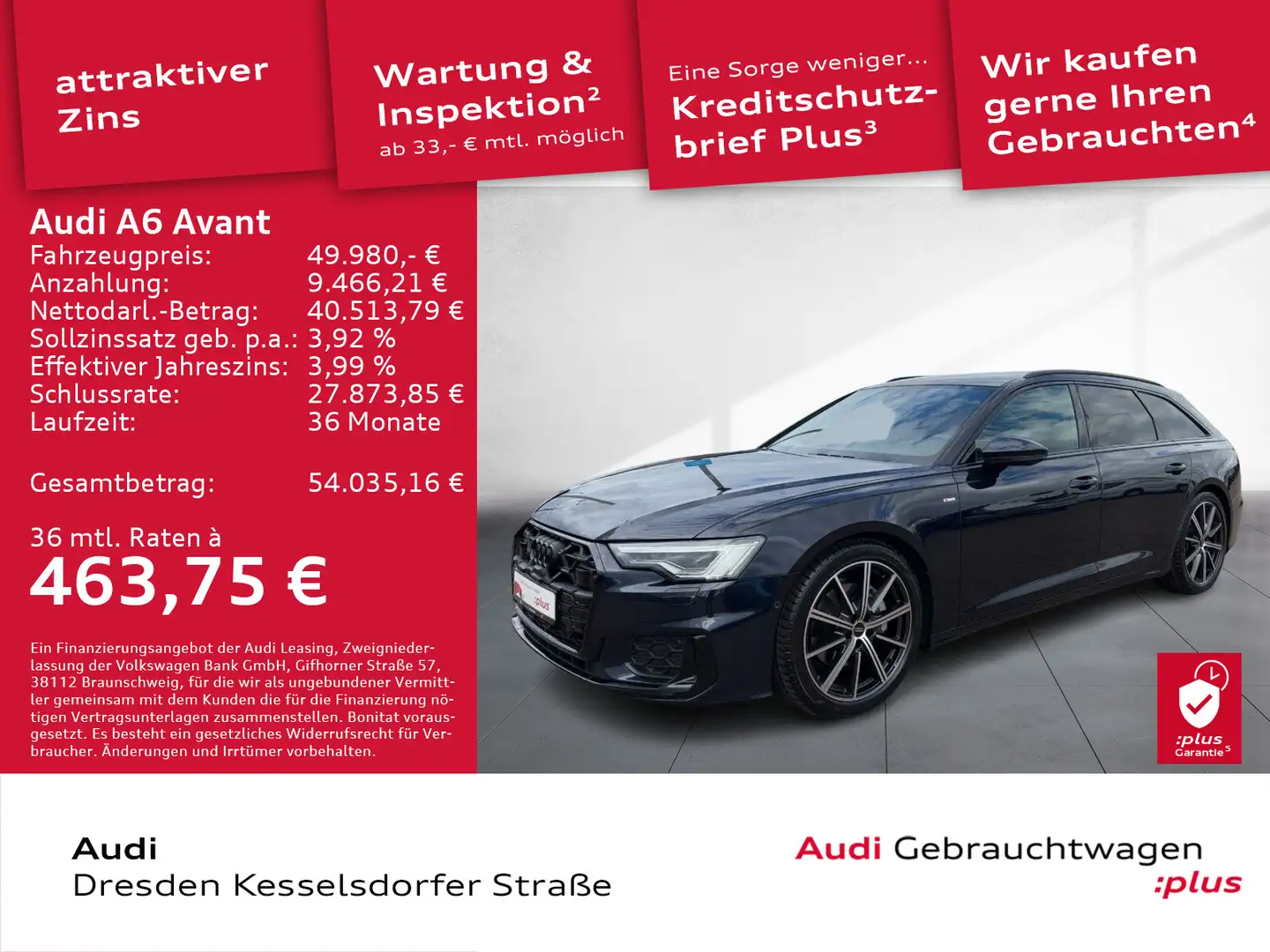 Audi A6 45 TDI Q. S-Line design AHZV Kamera Nav Blau - 1