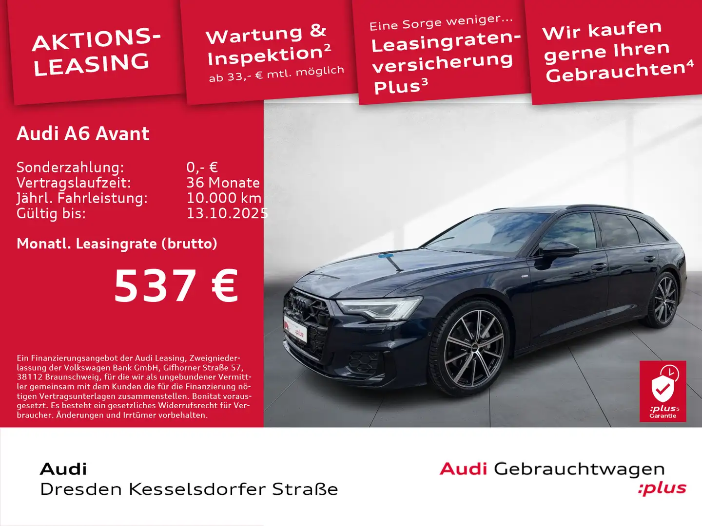 Audi A6 45 TDI Q. S-Line design AHZV Kamera Nav Blau - 1